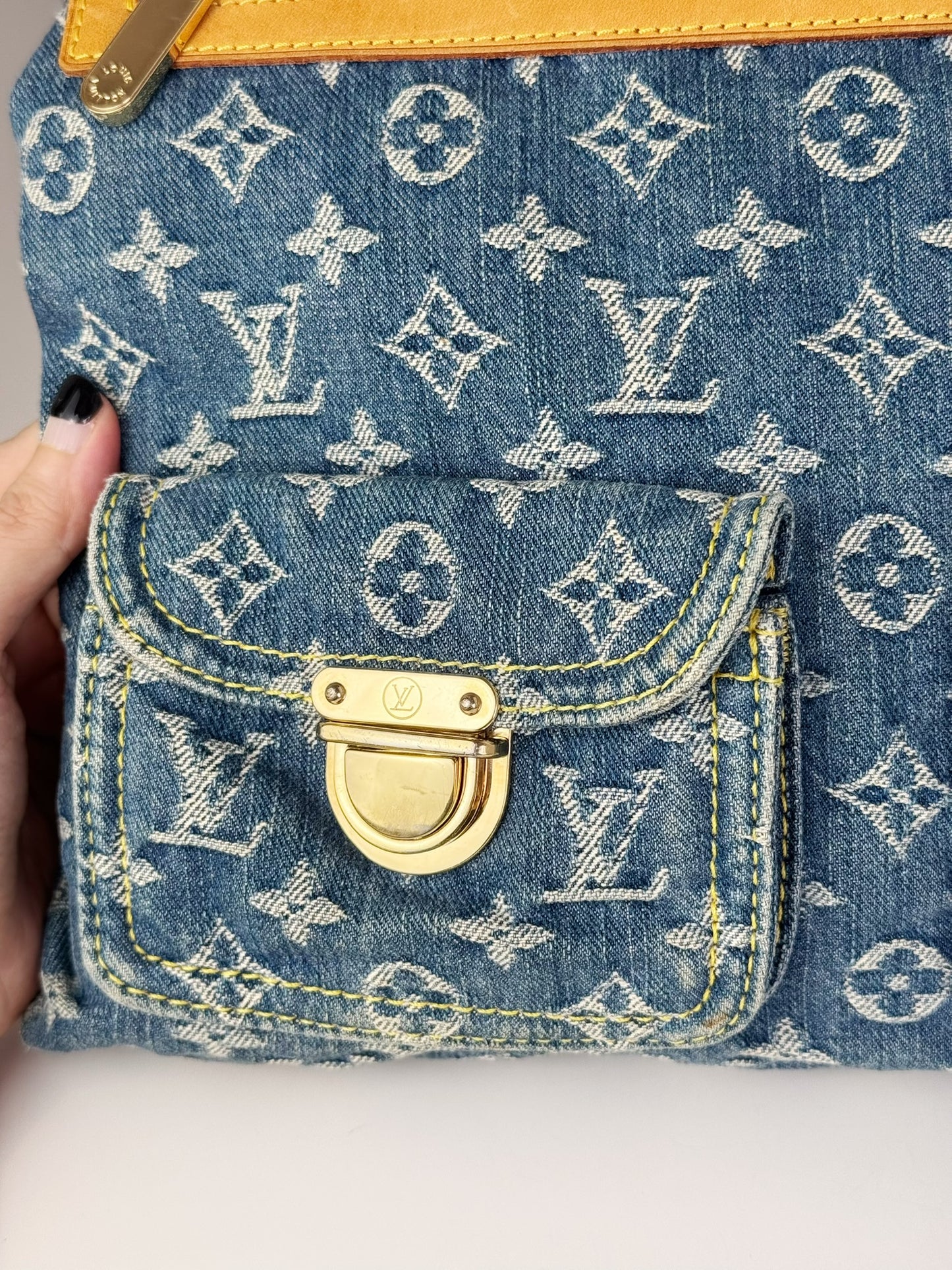 Louis Vuitton Vintage Denim Baggy GM Shoulder Bag
