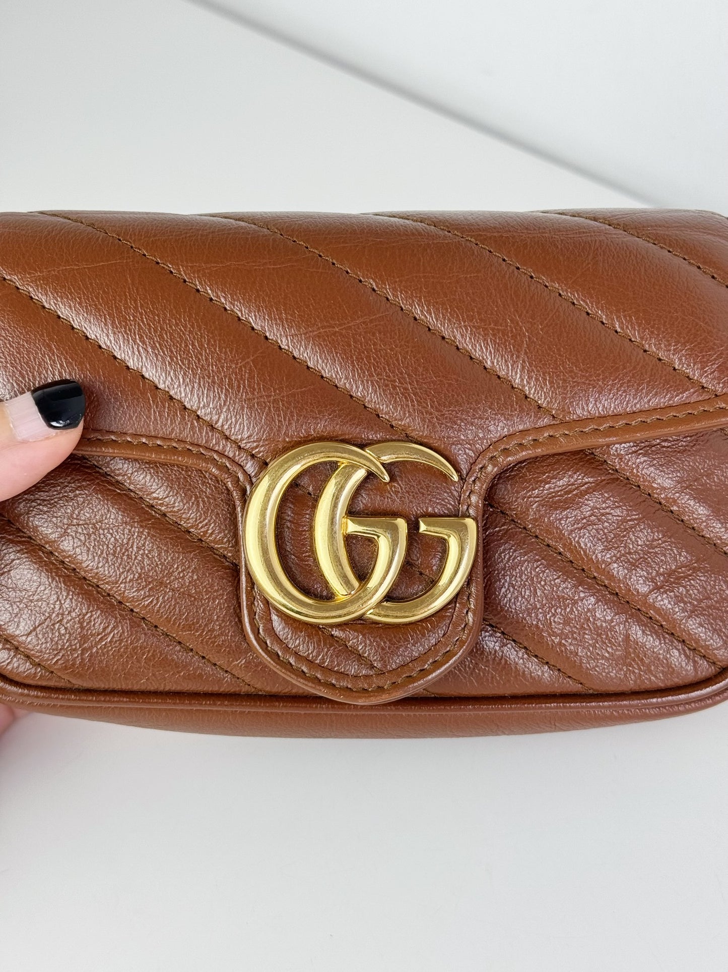 Gucci Vintage Super Mini Marmont Shoulder Crossbody Bag