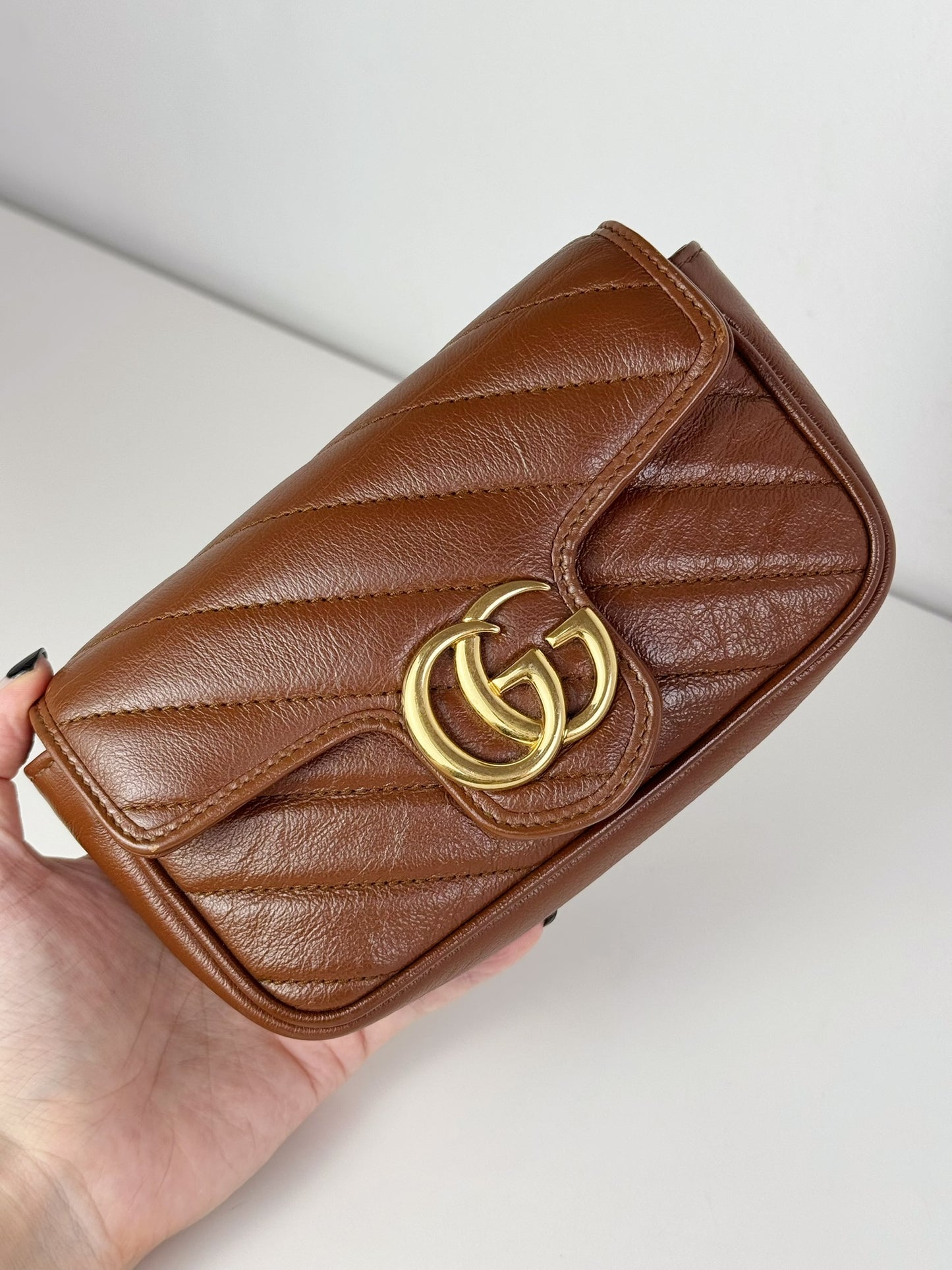 Gucci Vintage Super Mini Marmont Shoulder Crossbody Bag