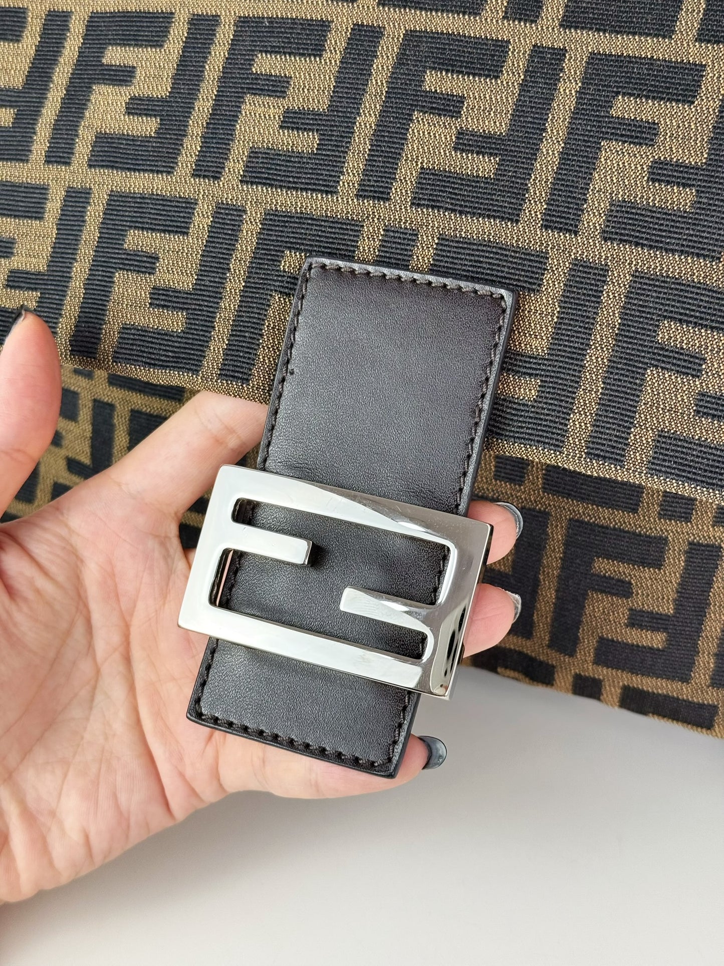Fendi Vintage Zucca Mamma Baguette Shoulder Bag