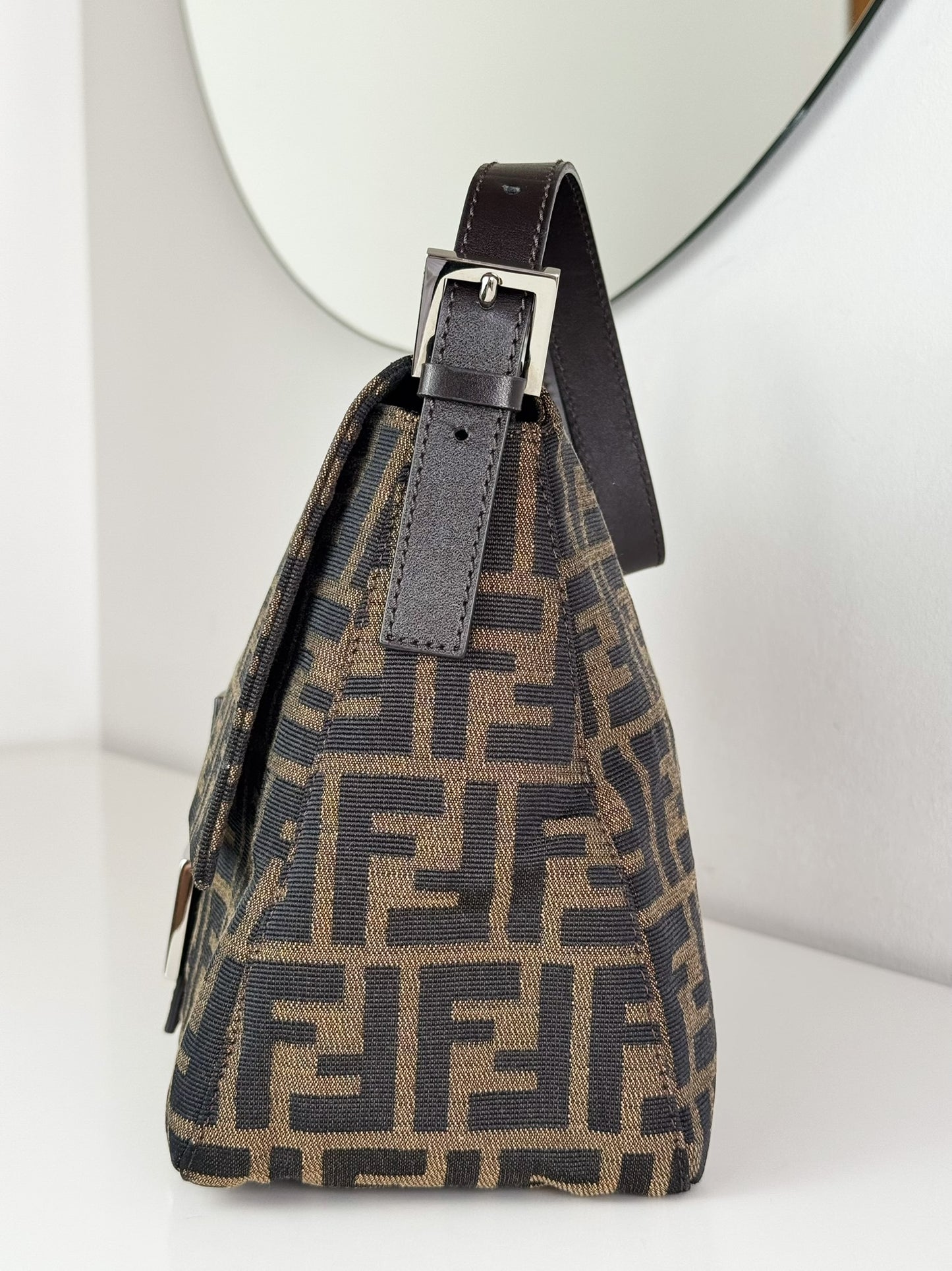 Fendi Vintage Zucca Mamma Baguette Shoulder Bag