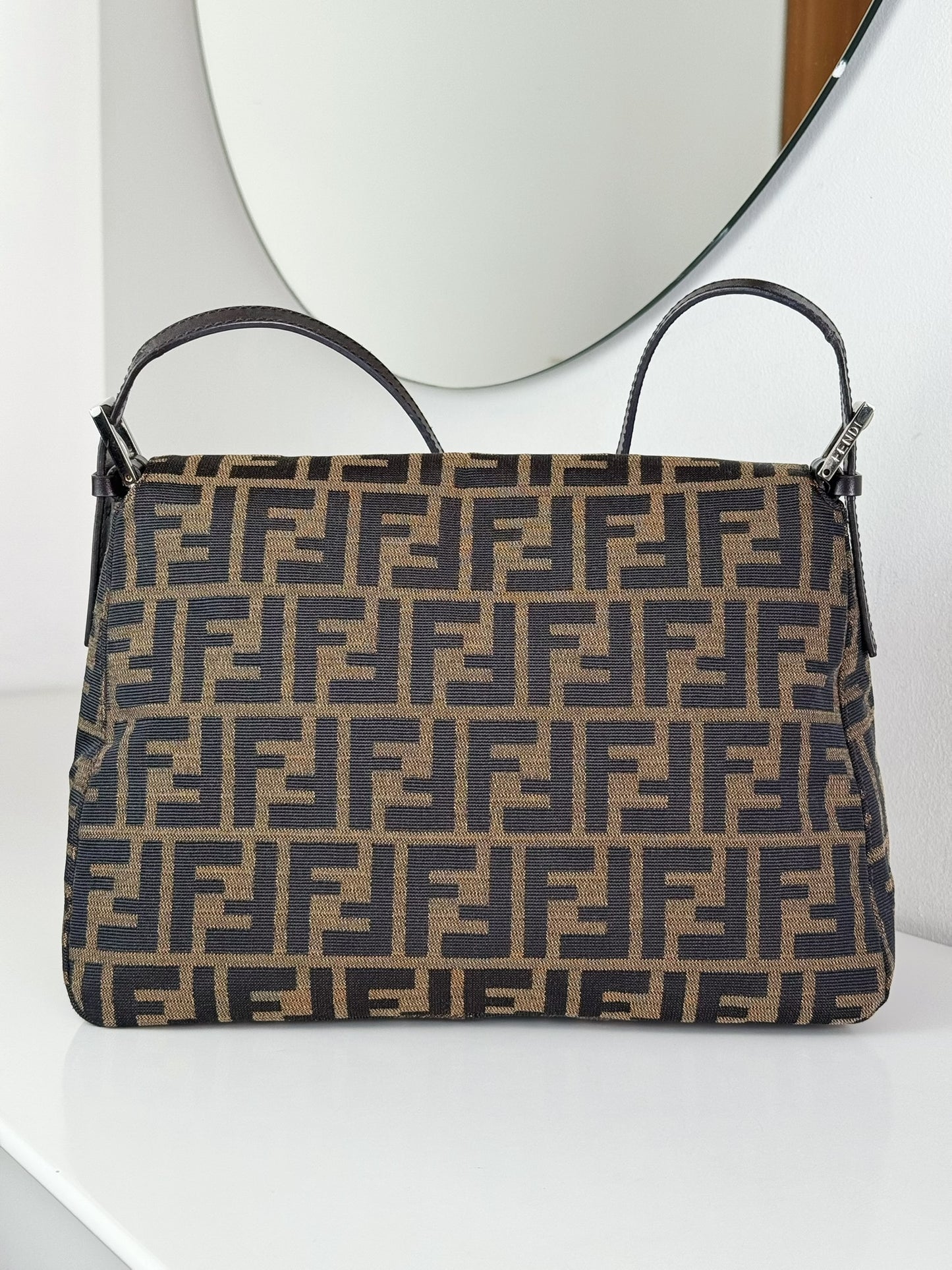 Fendi Vintage Zucca Mamma Baguette Shoulder Bag