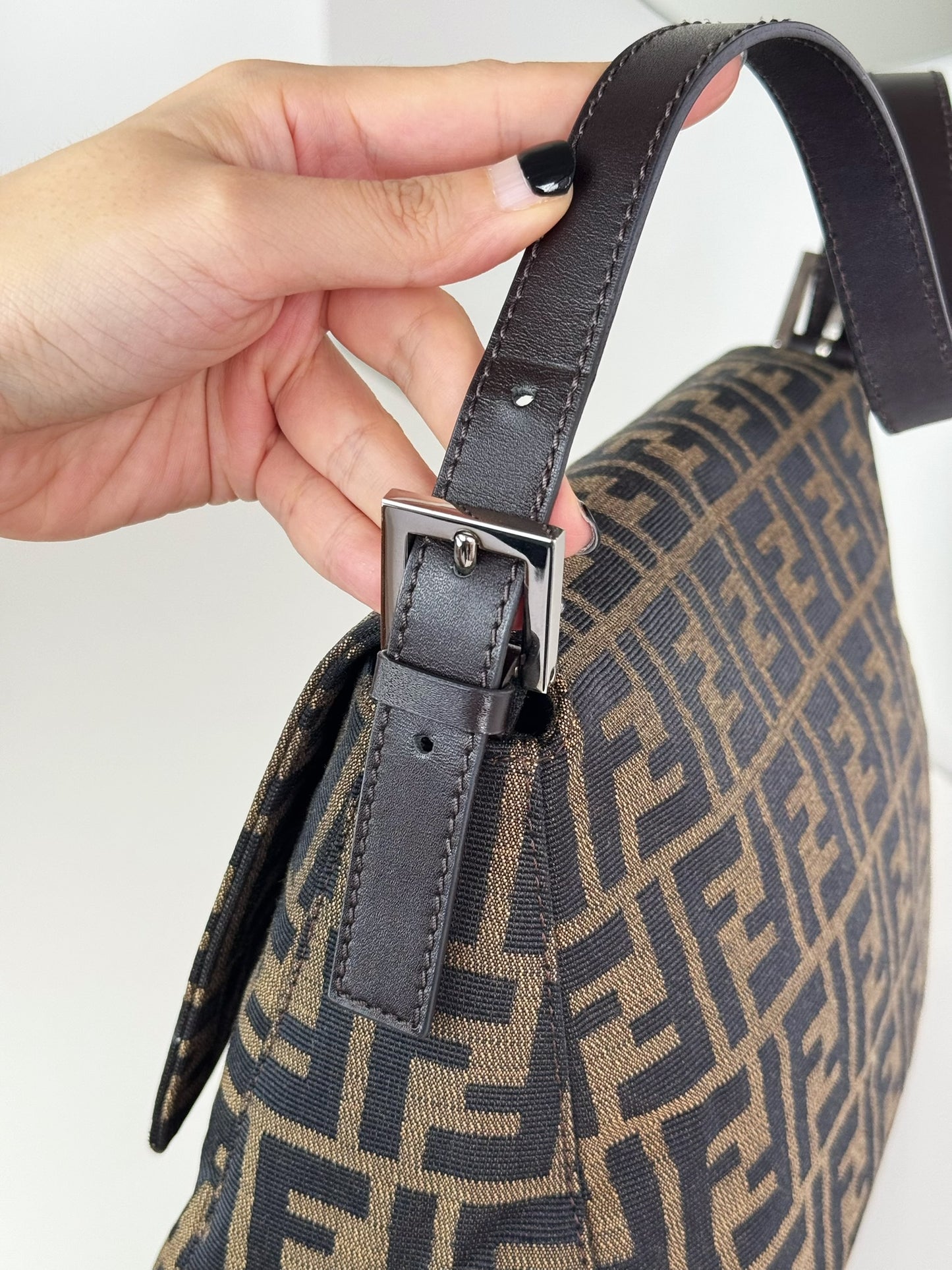 Fendi Vintage Zucca Mamma Baguette Shoulder Bag
