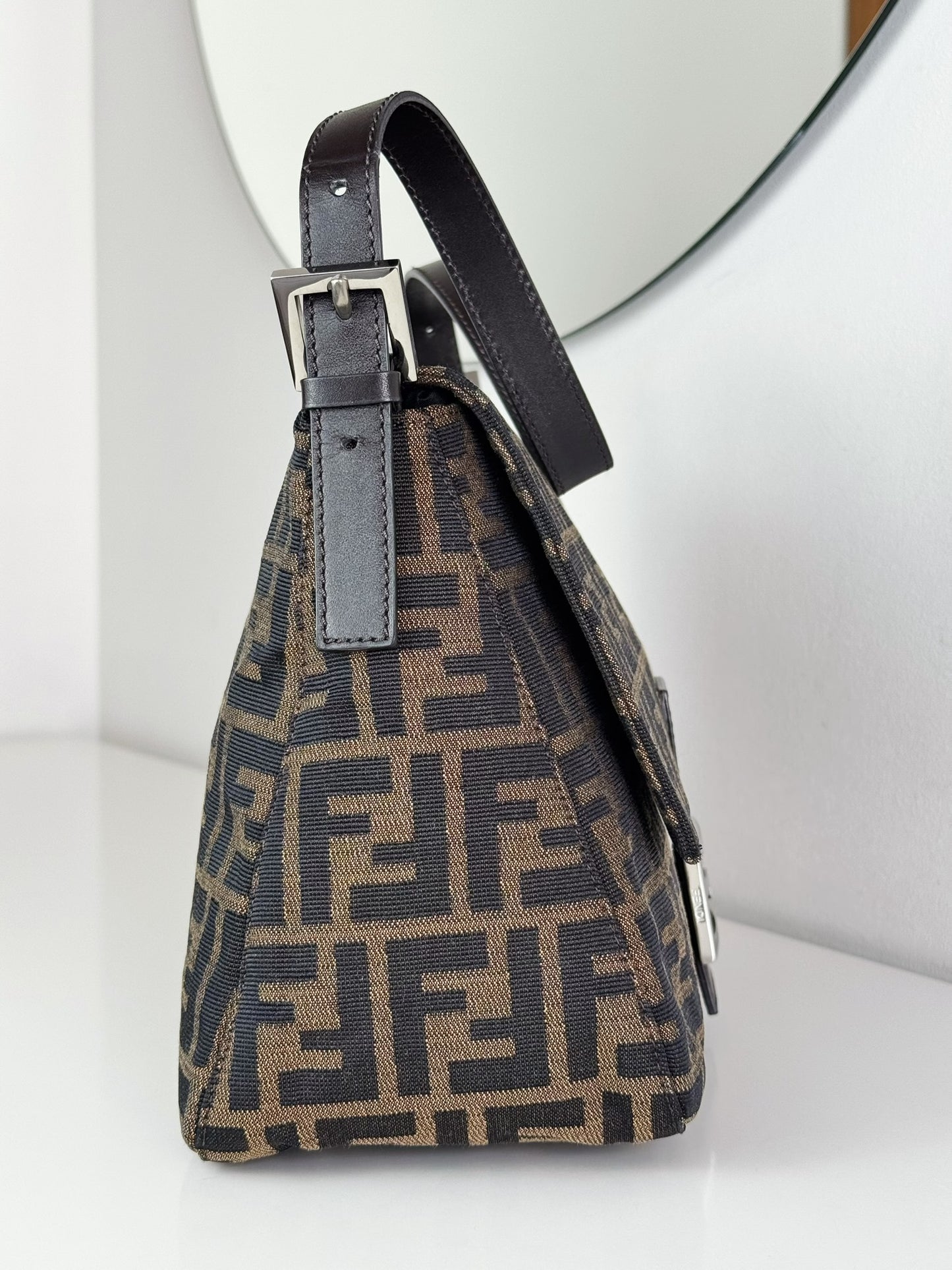 Fendi Vintage Zucca Mamma Baguette Shoulder Bag