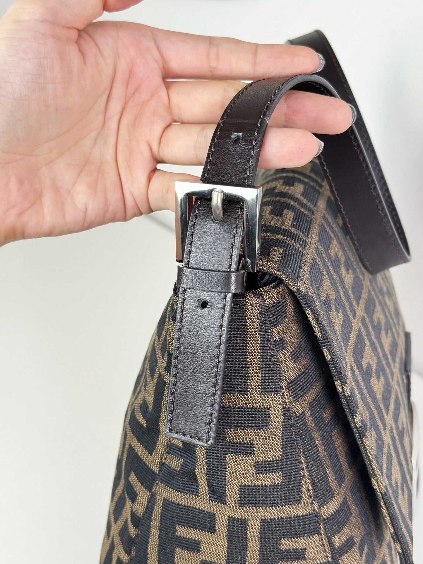 Fendi Vintage Zucca Mamma Baguette Shoulder Bag