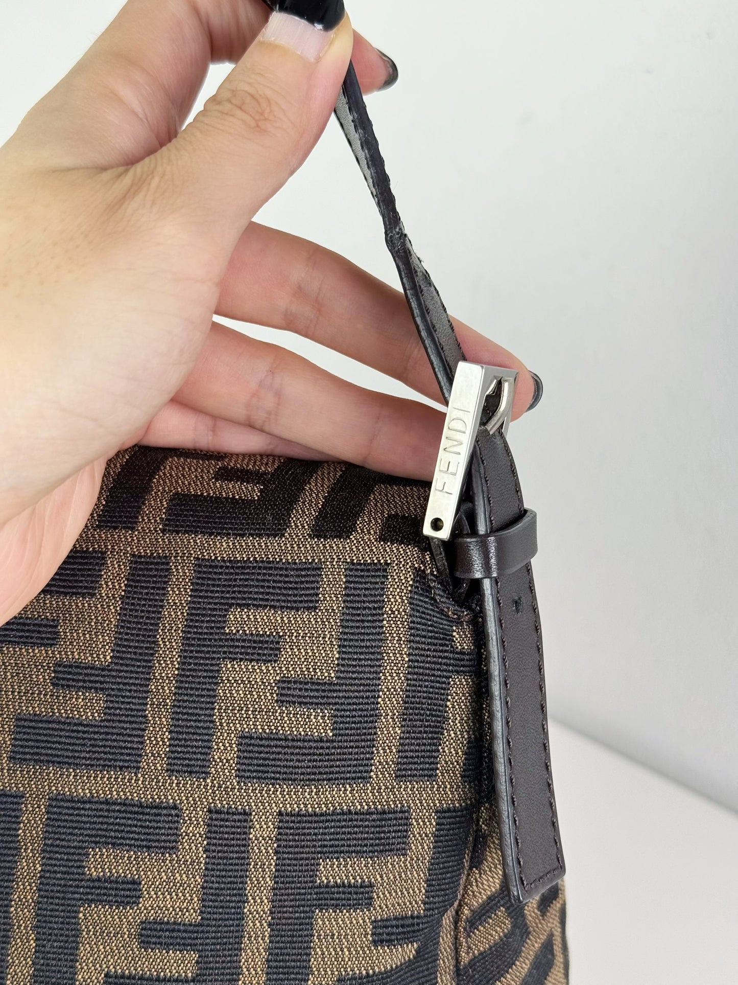 Fendi Vintage Zucca Mamma Baguette Shoulder Bag