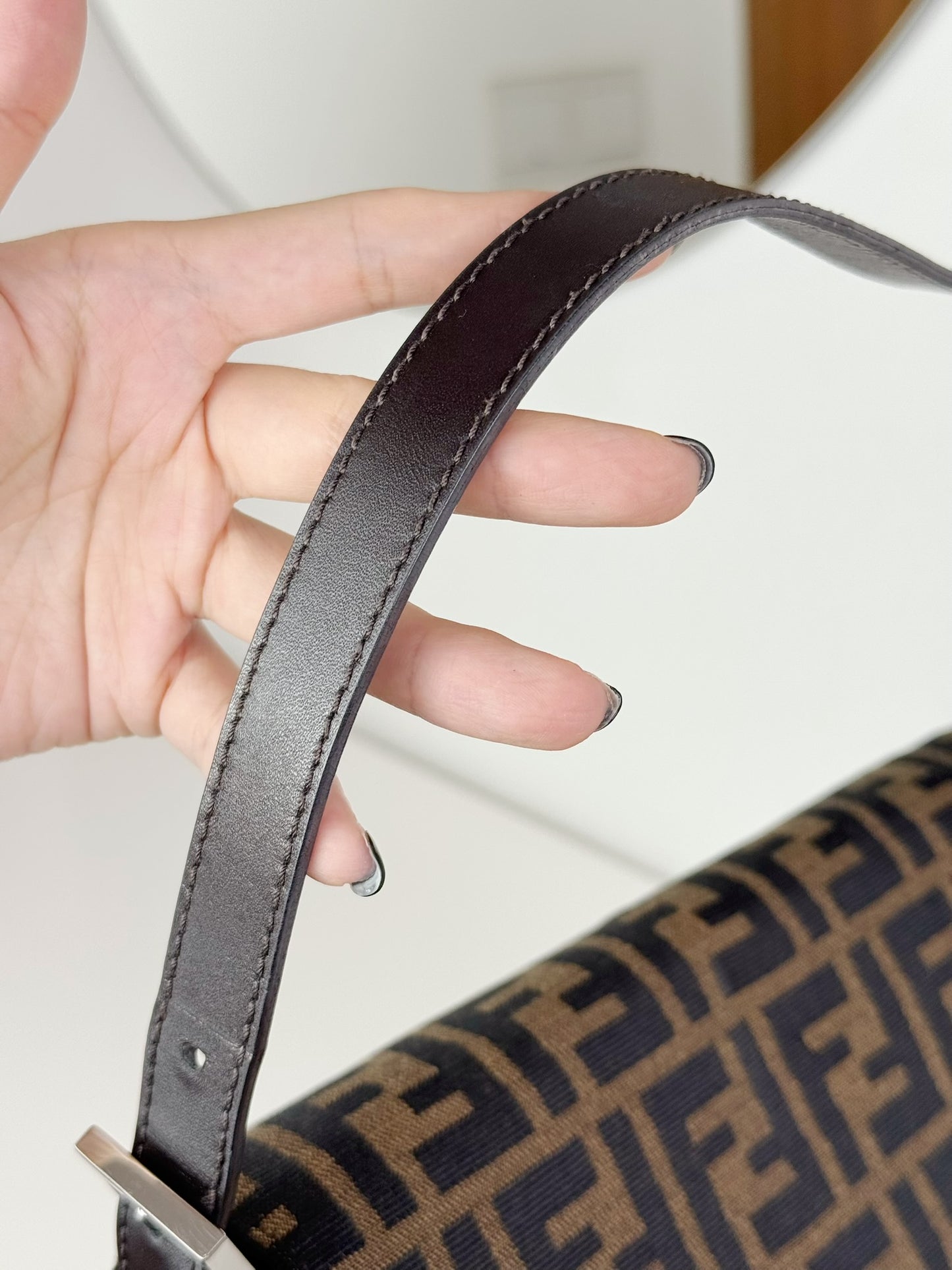 Fendi Vintage Zucca Mamma Baguette Shoulder Bag