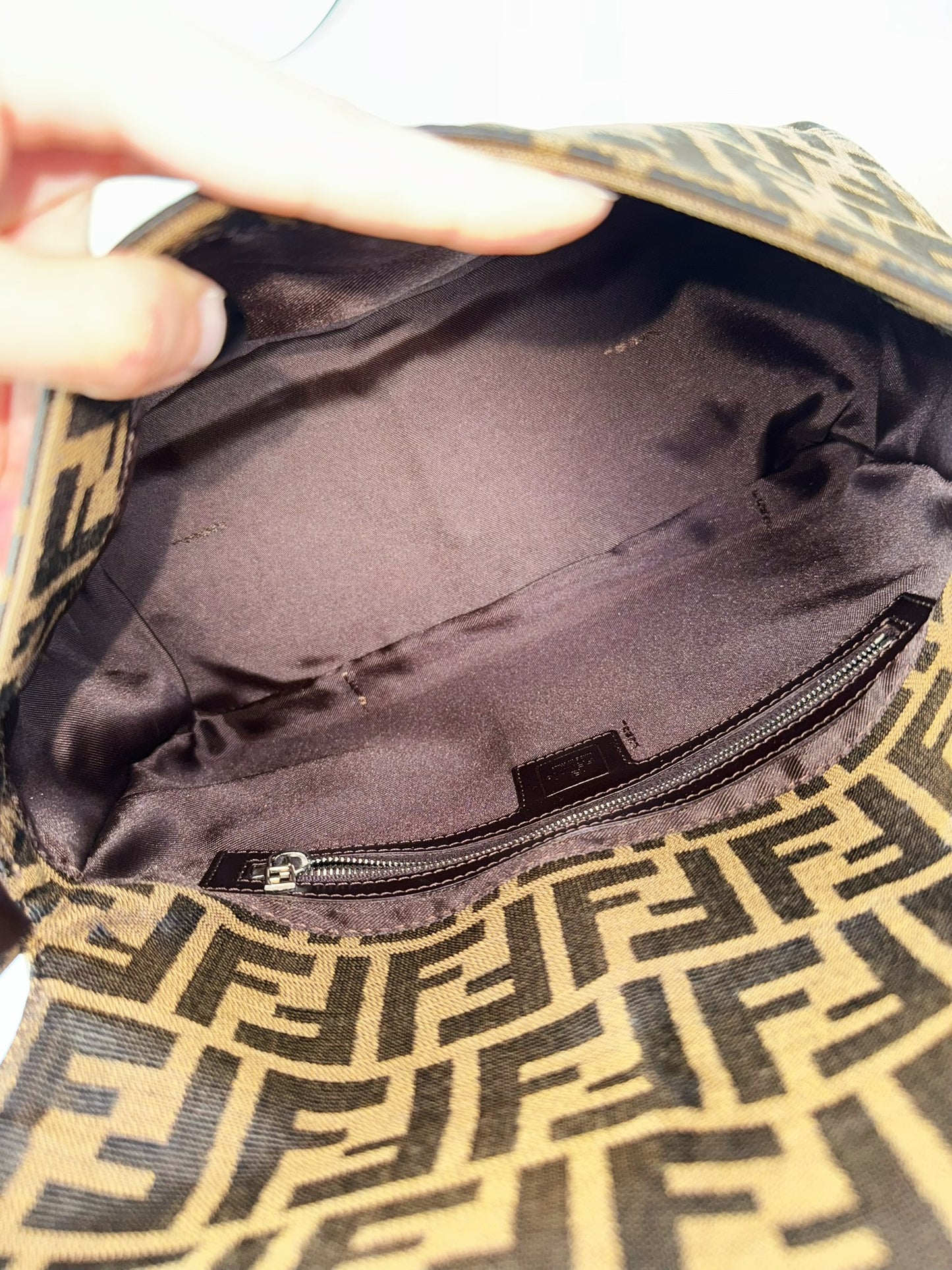 Fendi Vintage Zucca Mamma Baguette Shoulder Bag