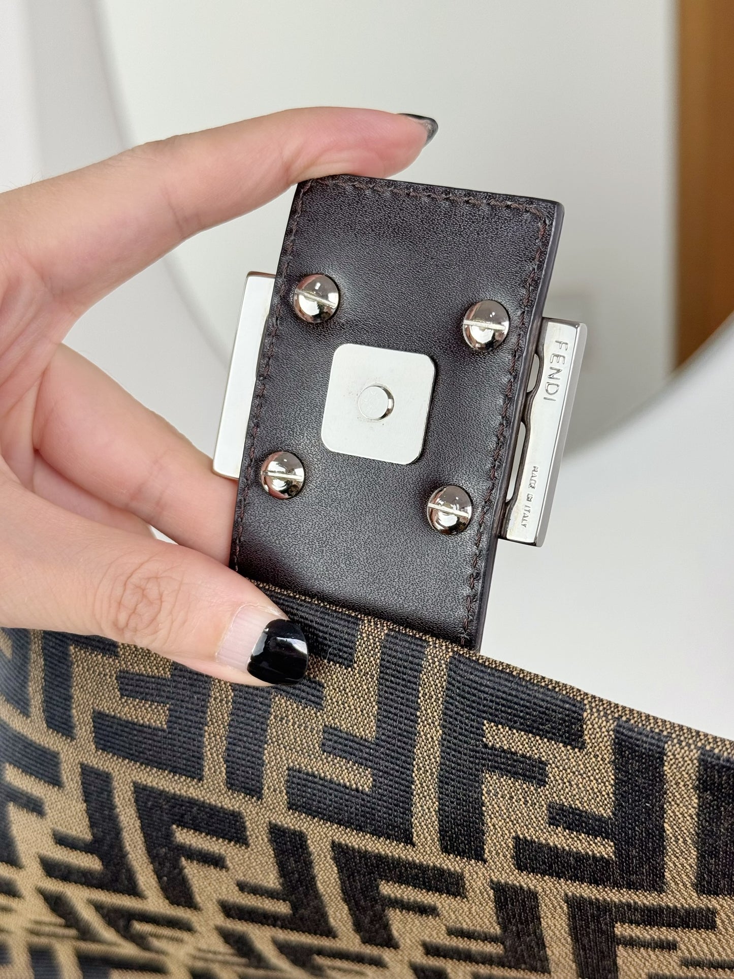 Fendi Vintage Zucca Mamma Baguette Shoulder Bag