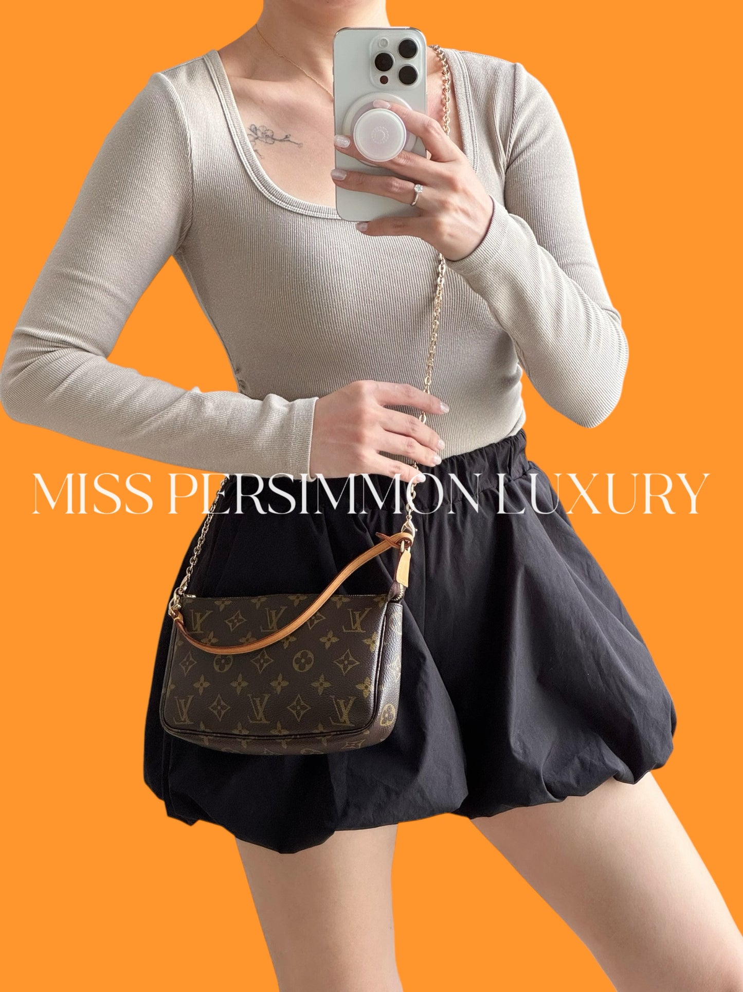 Louis Vuitton Vintage Pochette Accessoires Shoulder Crossbody Bag
