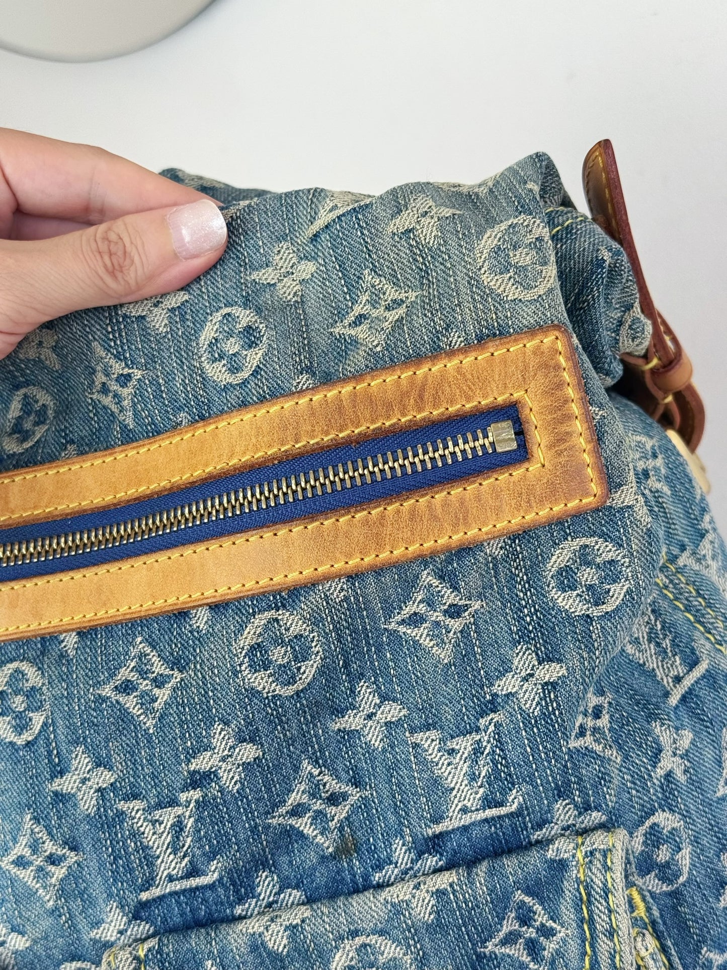 Louis Vuitton Vintage Denim Baggy GM Shoulder Bag