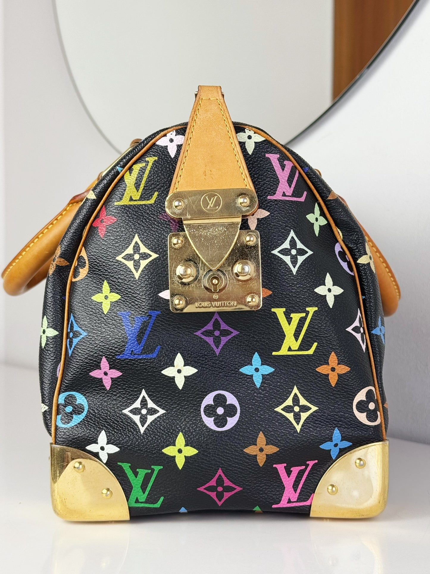 Louis Vuitton Vintage Takashi Murakami Multicolor Speedy 30 Handbag Crossbody Bag