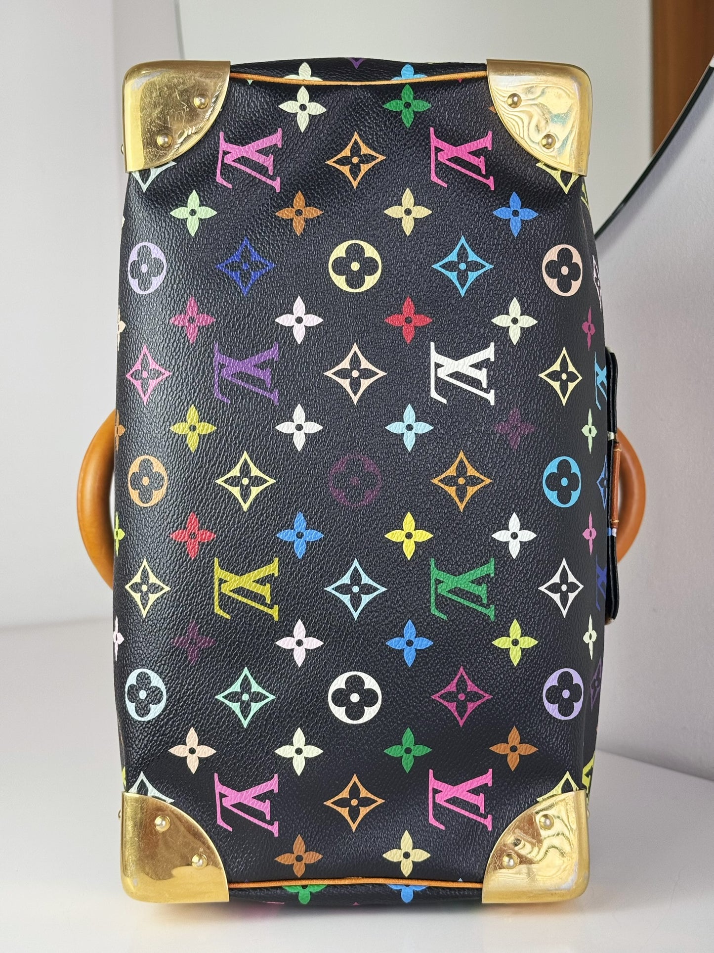 Louis Vuitton Vintage Takashi Murakami Multicolor Speedy 30 Handbag Crossbody Bag