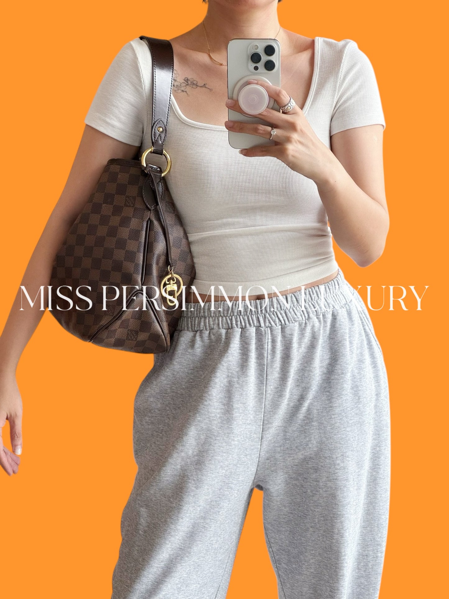 Louis Vuitton Vintage Damier Delightful PM Tote Crossbody Bag