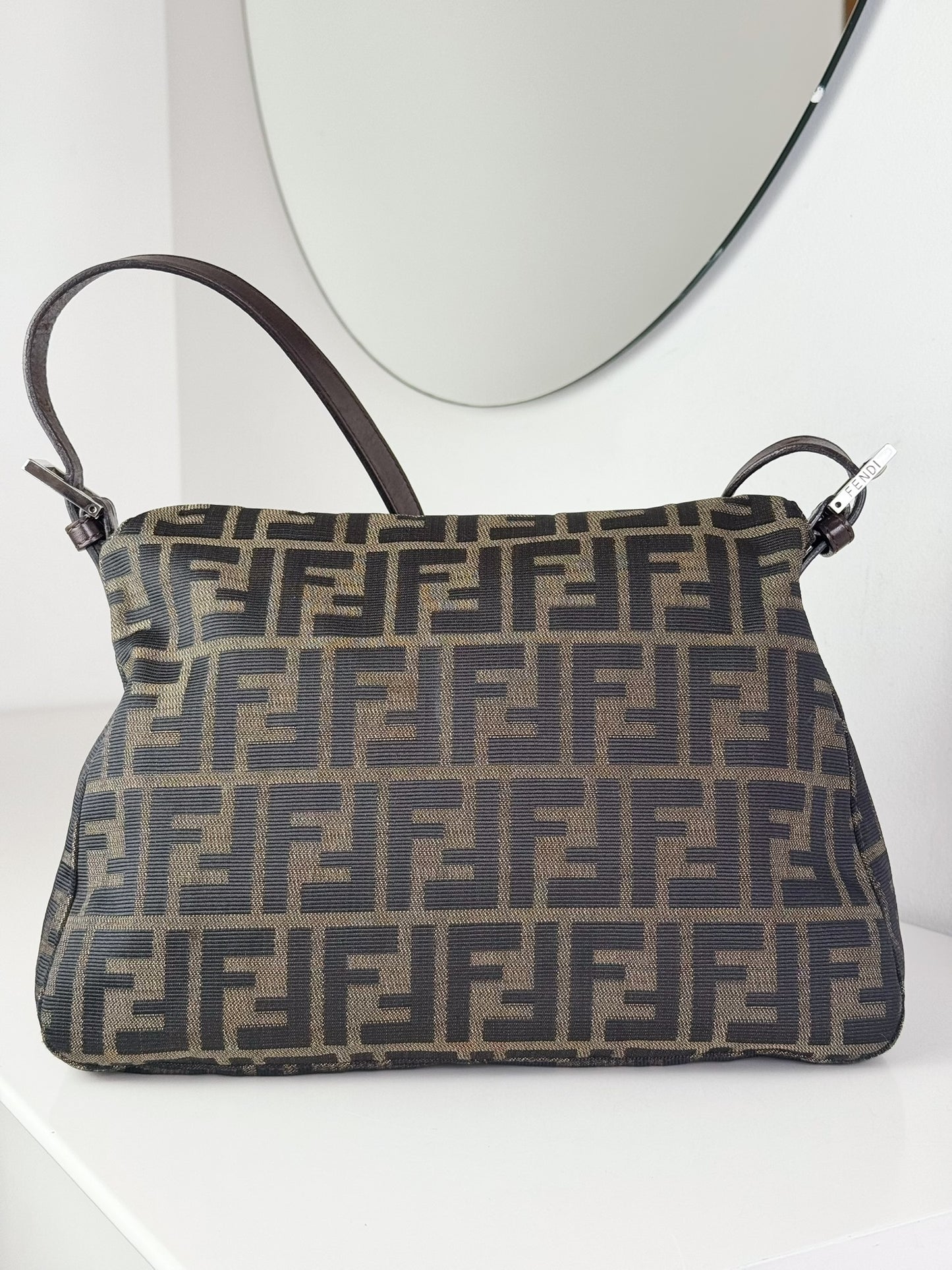 Fendi Vintage Zucca Mamma Baguette Shoulder Bag