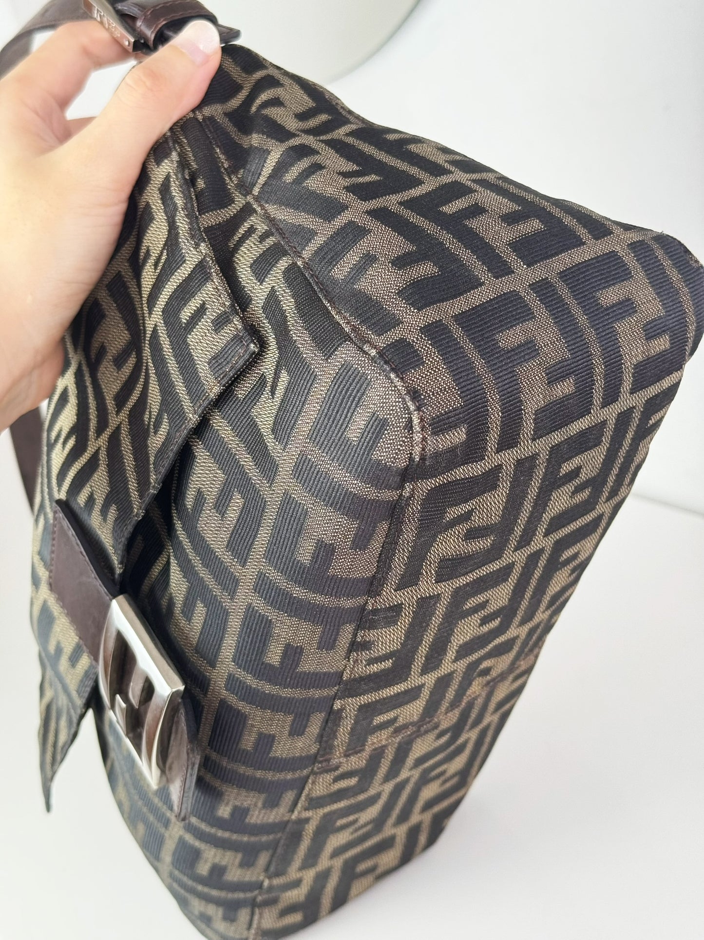 Fendi Vintage Zucca Mamma Baguette Shoulder Bag