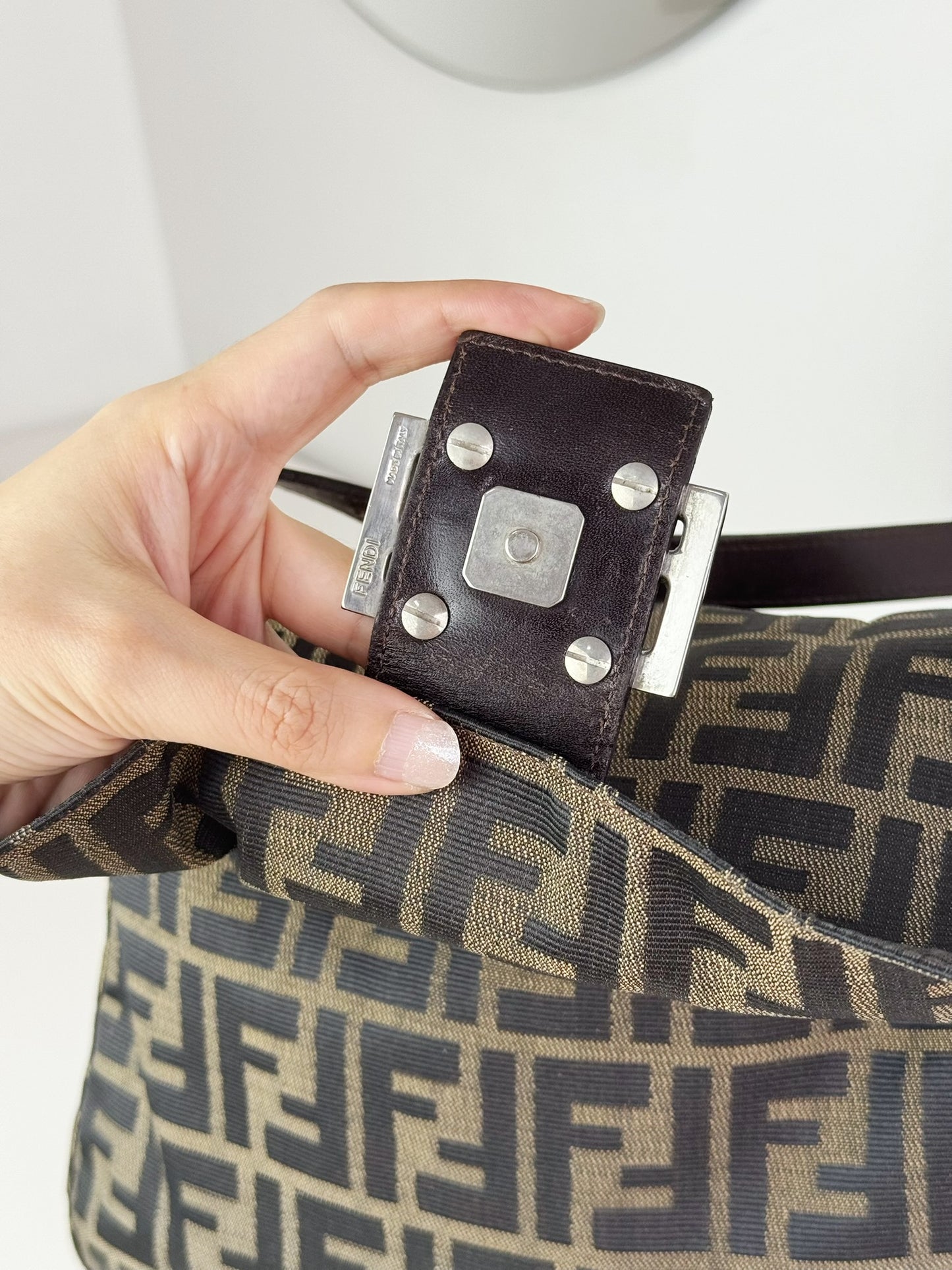 Fendi Vintage Zucca Mamma Baguette Shoulder Bag