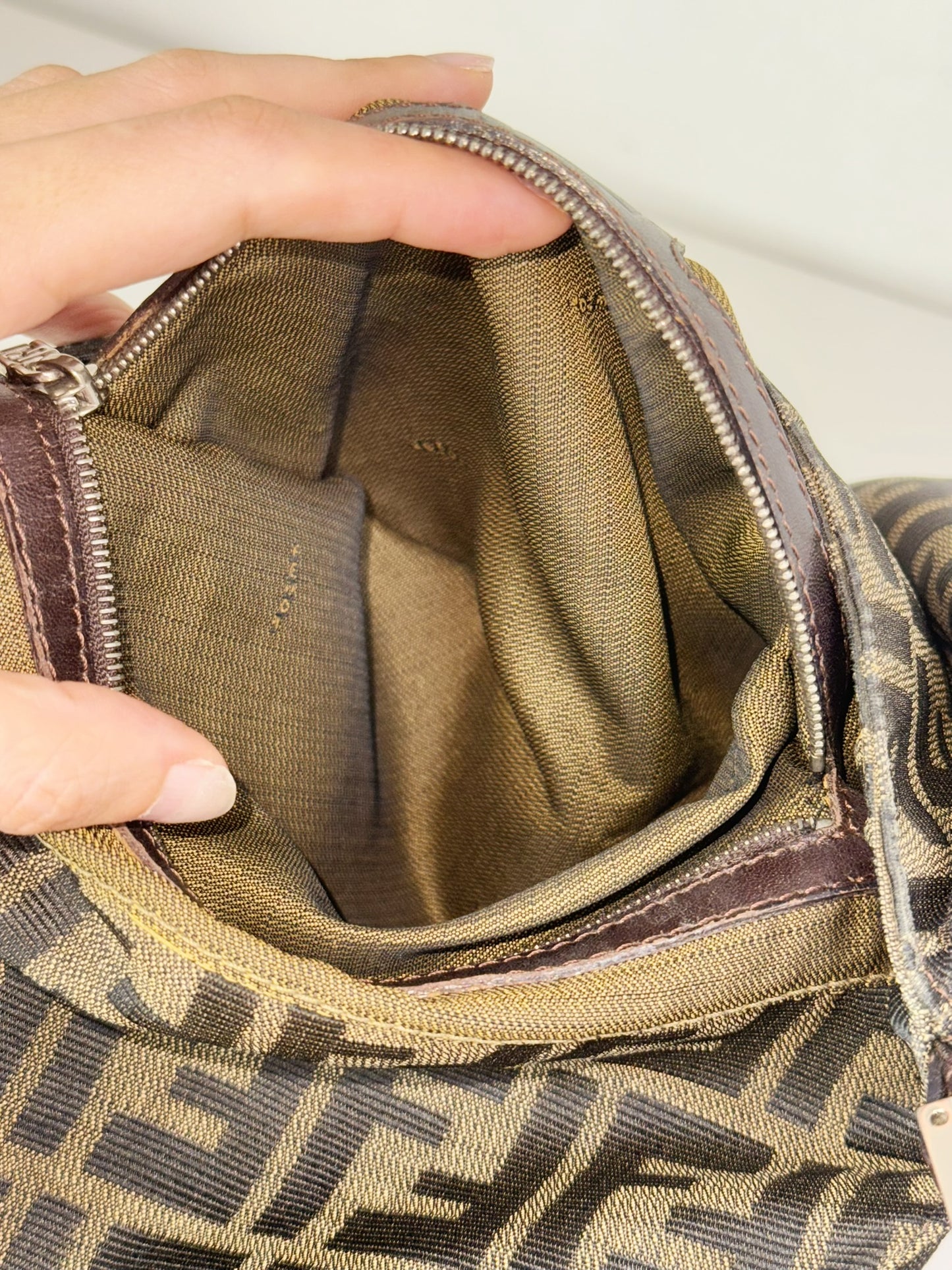 Fendi Vintage Zucca Mamma Baguette Shoulder Bag