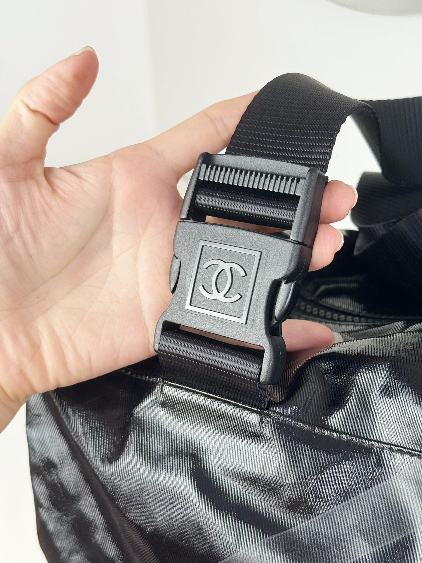 Chanel Vintage Coco Mark Sport Line Shoulder Gym Bag