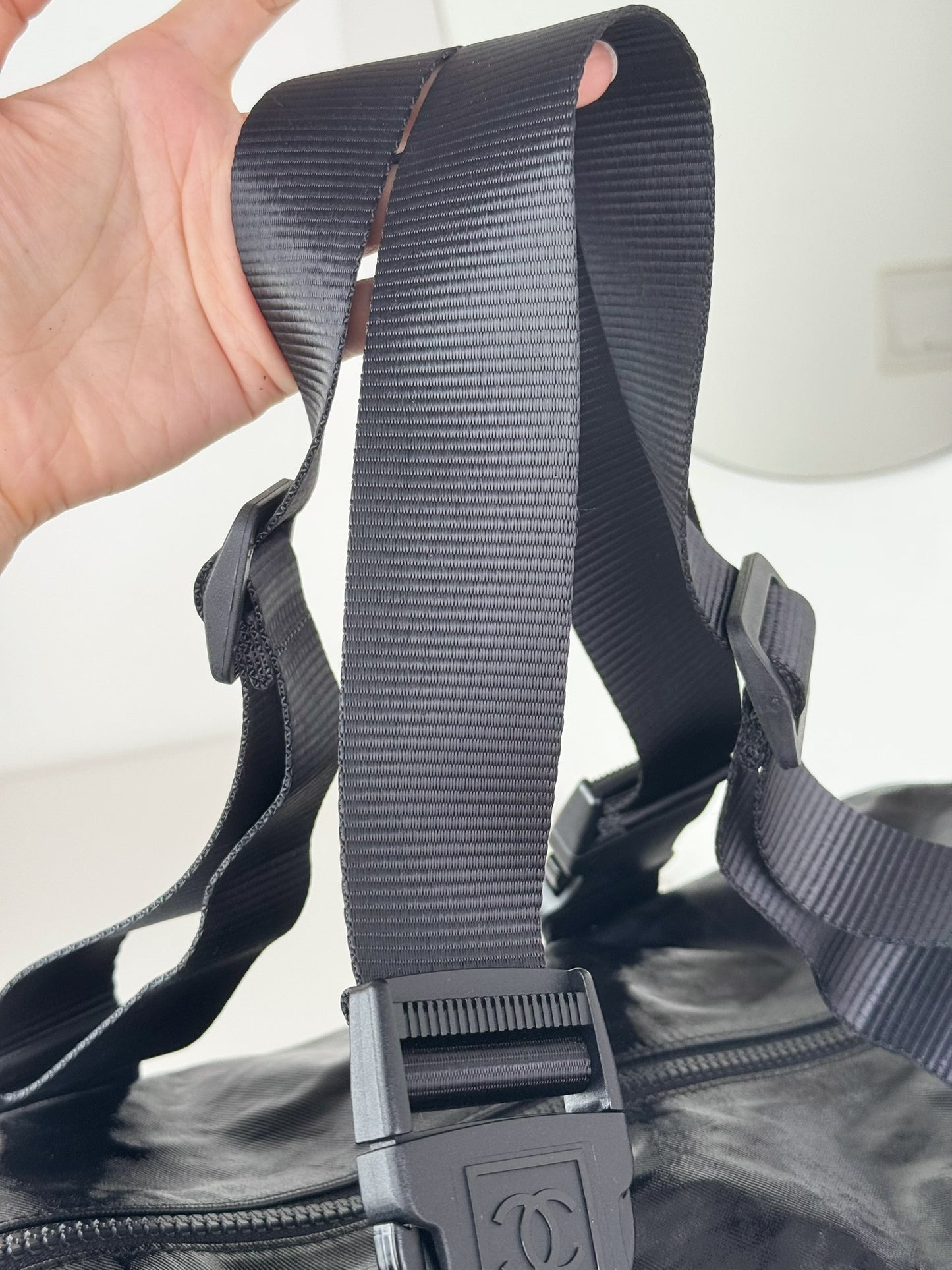 Chanel Vintage Coco Mark Sport Line Shoulder Gym Bag