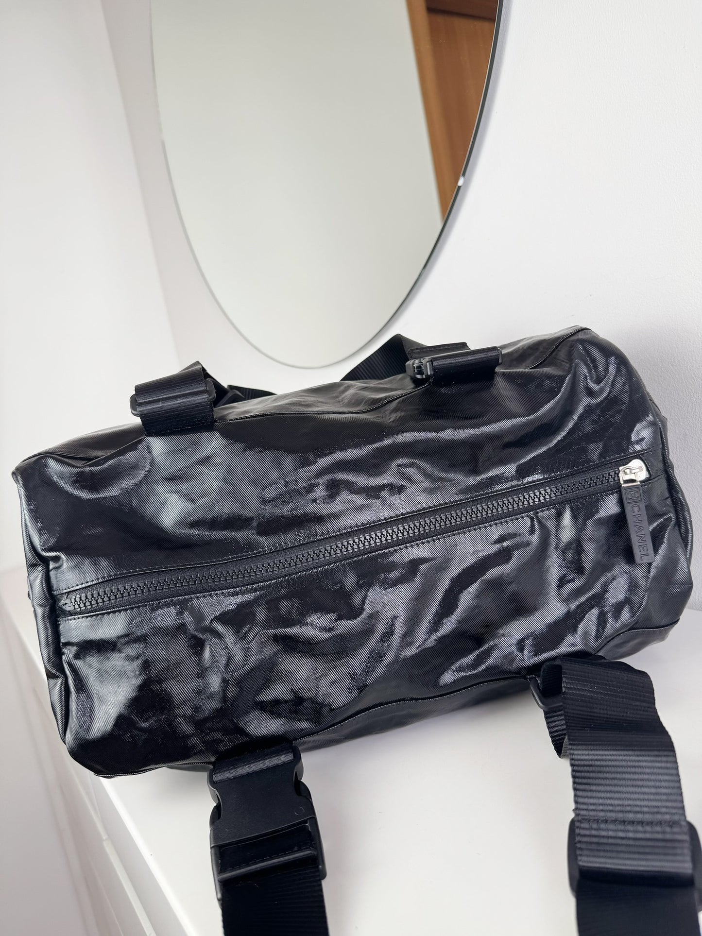 Chanel Vintage Coco Mark Sport Line Shoulder Gym Bag