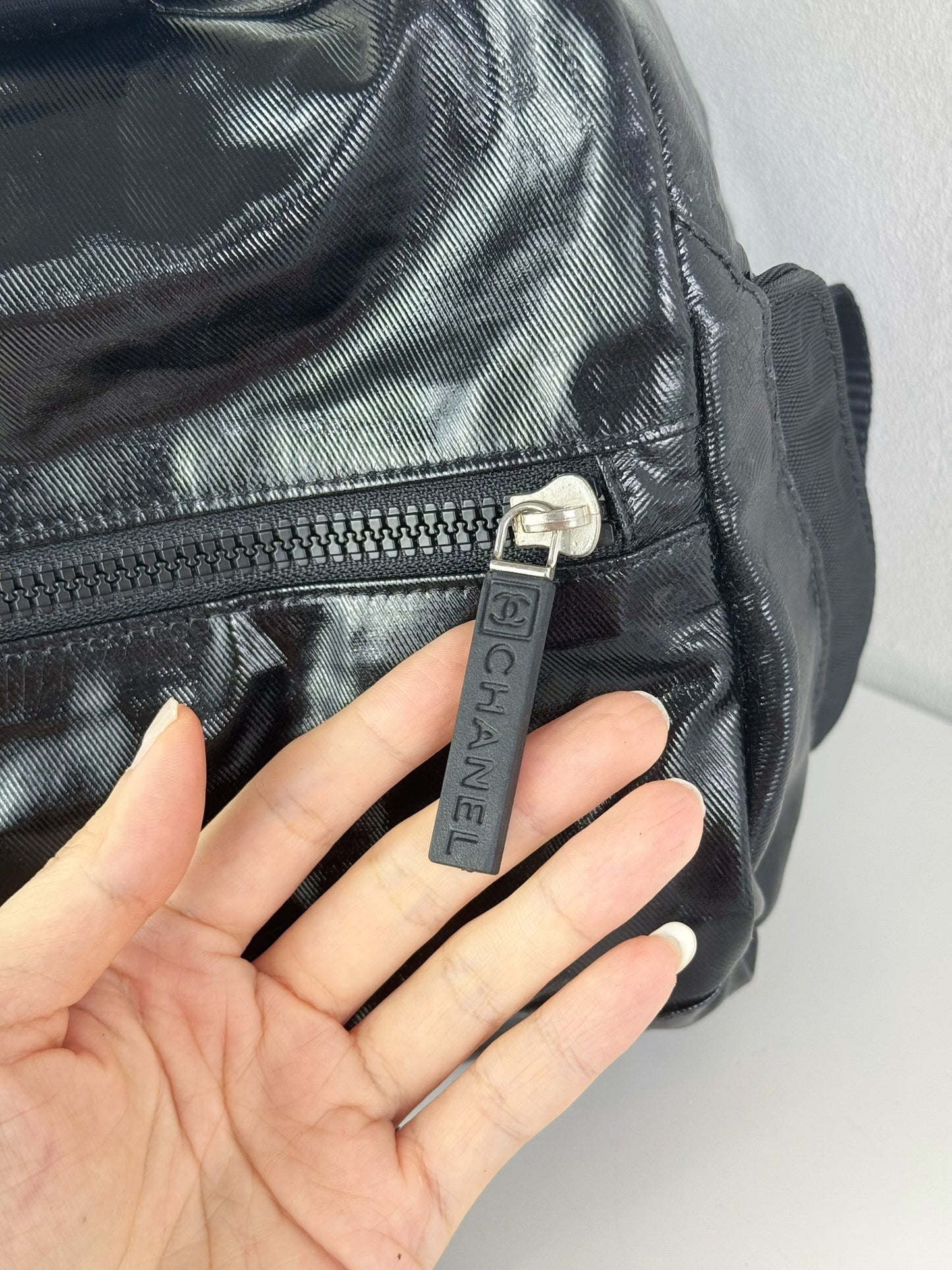 Chanel Vintage Coco Mark Sport Line Shoulder Gym Bag