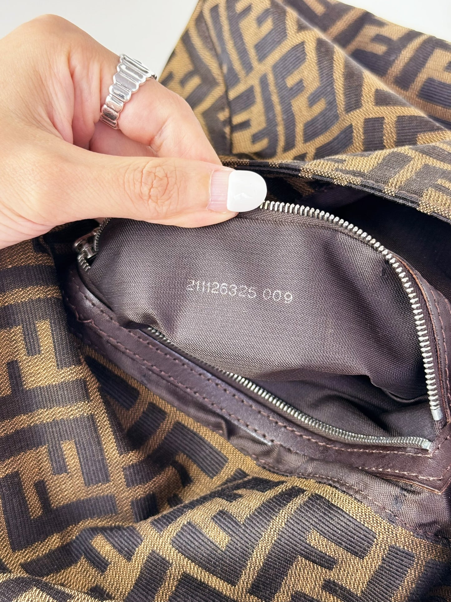 Fendi Vintage Zucca Mamma Baguette Shoulder Bag