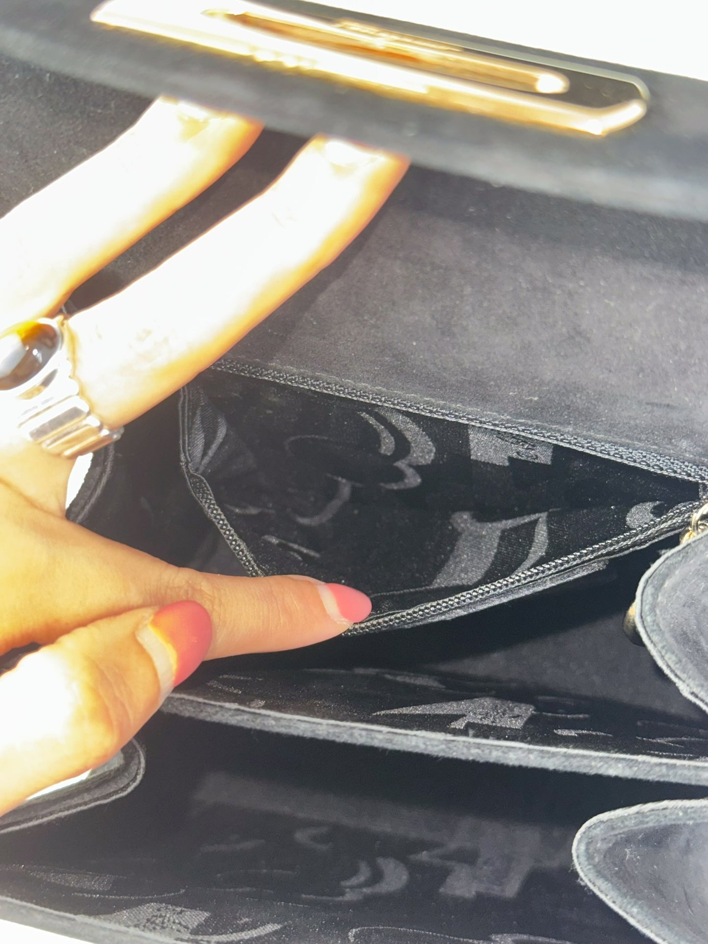 Salvatore Ferragamo Vintage Velvet Gancini Handbag Crossbody Bag