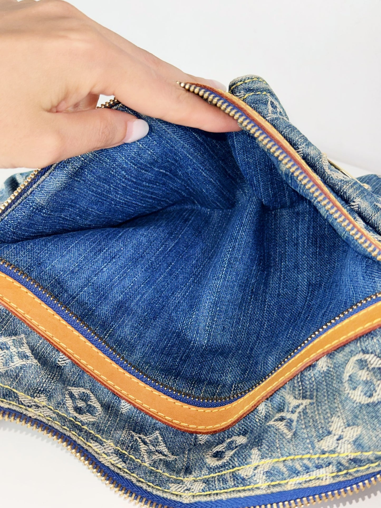 Louis Vuitton Vintage Denim Baggy PM Shoulder Bag