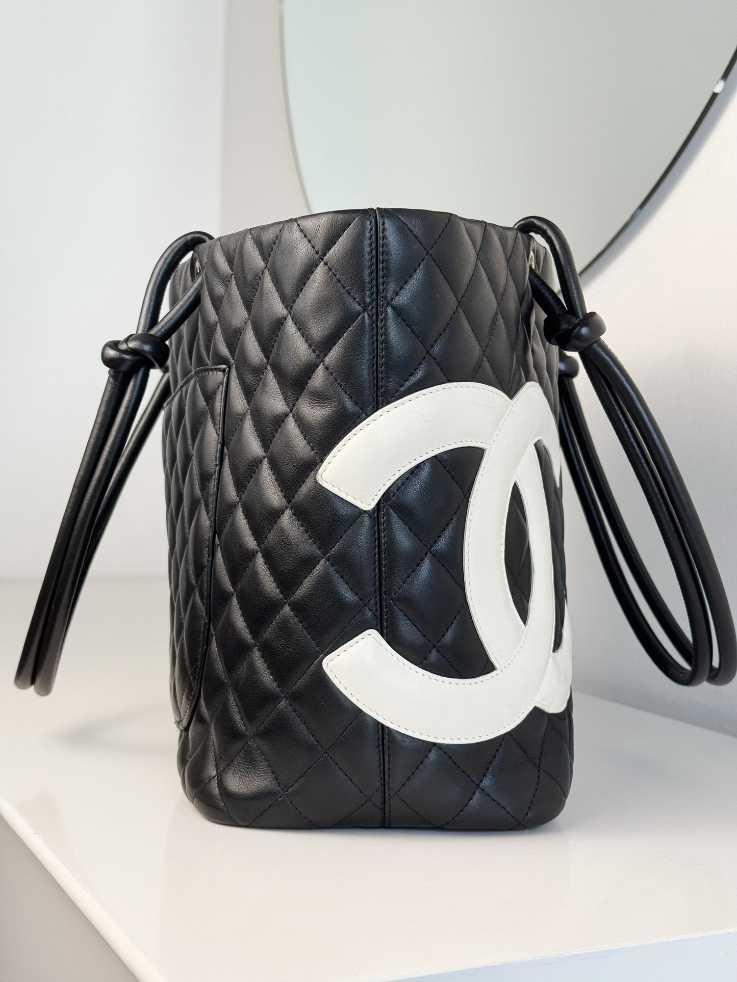Chanel Vintage Cambon Tote Shoulder Bag