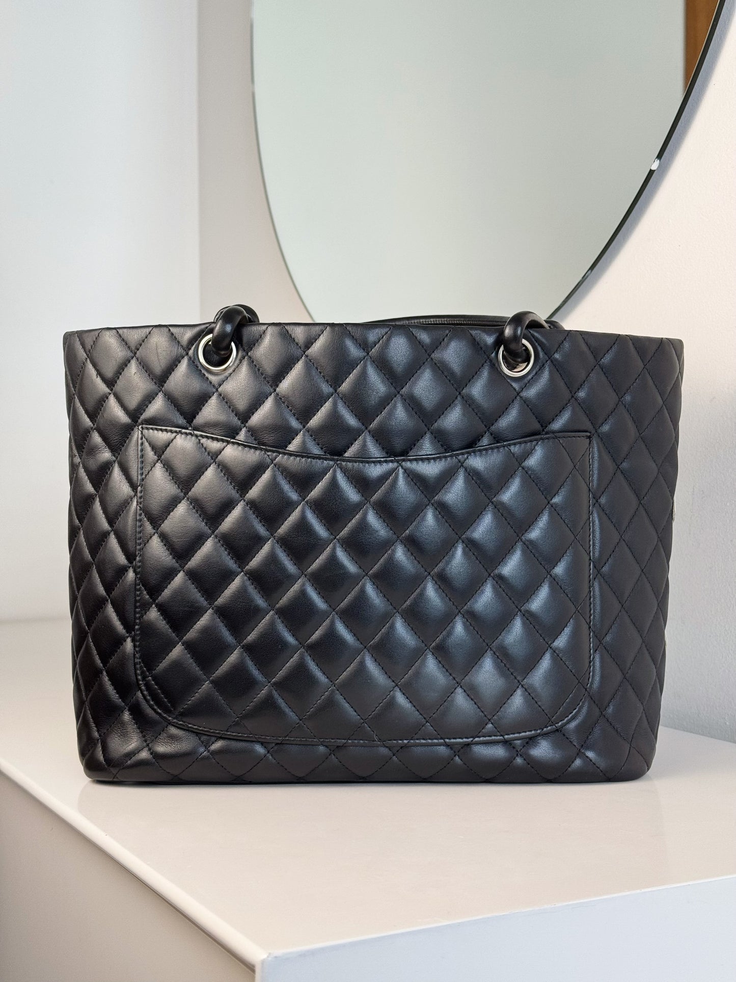 Chanel Vintage Cambon Tote Shoulder Bag