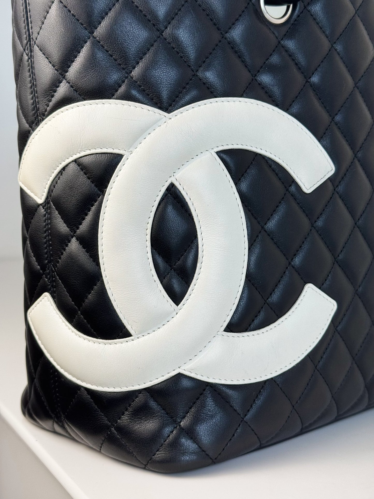 Chanel Vintage Cambon Tote Shoulder Bag