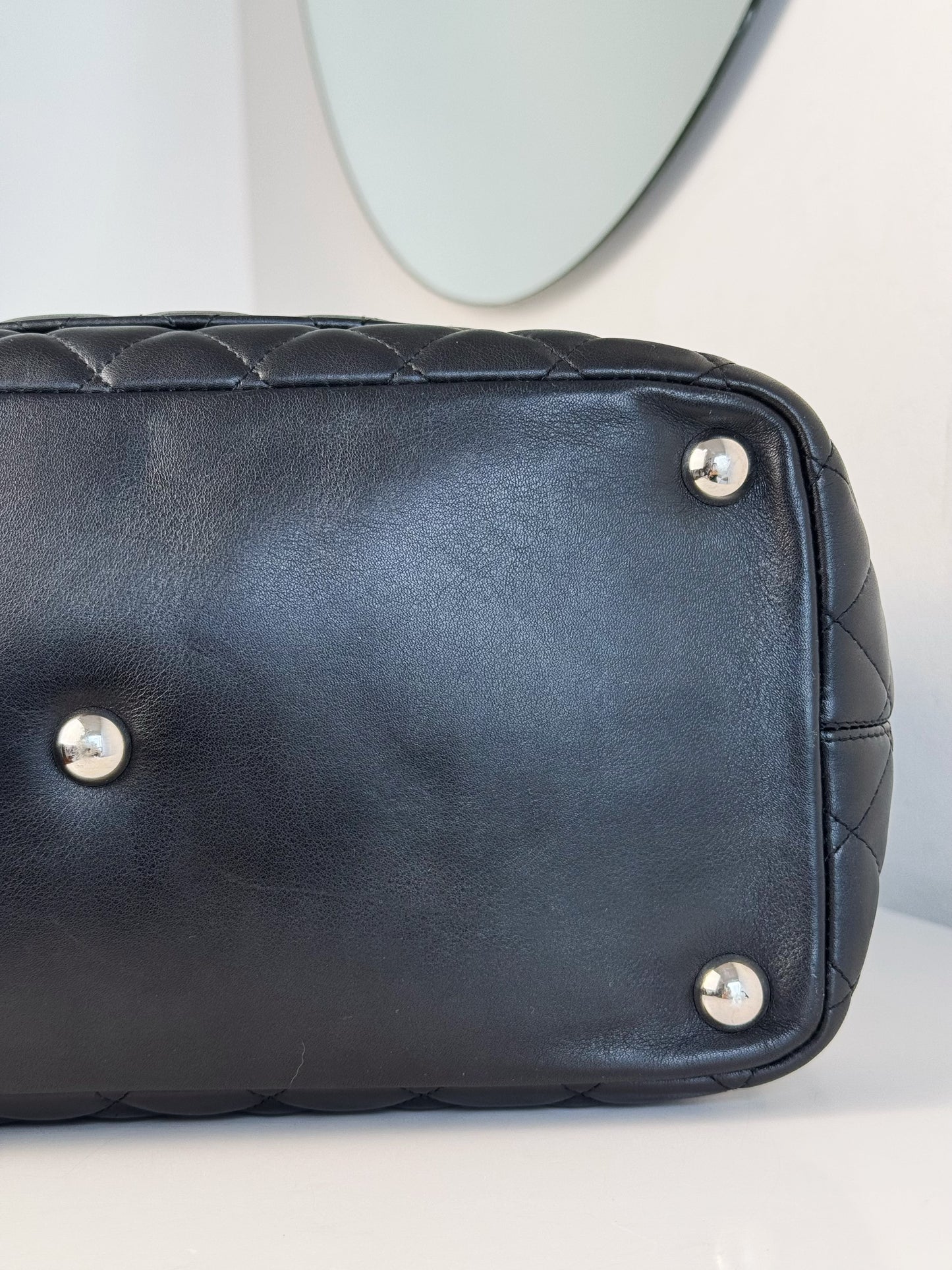 Chanel Vintage Cambon Tote Shoulder Bag
