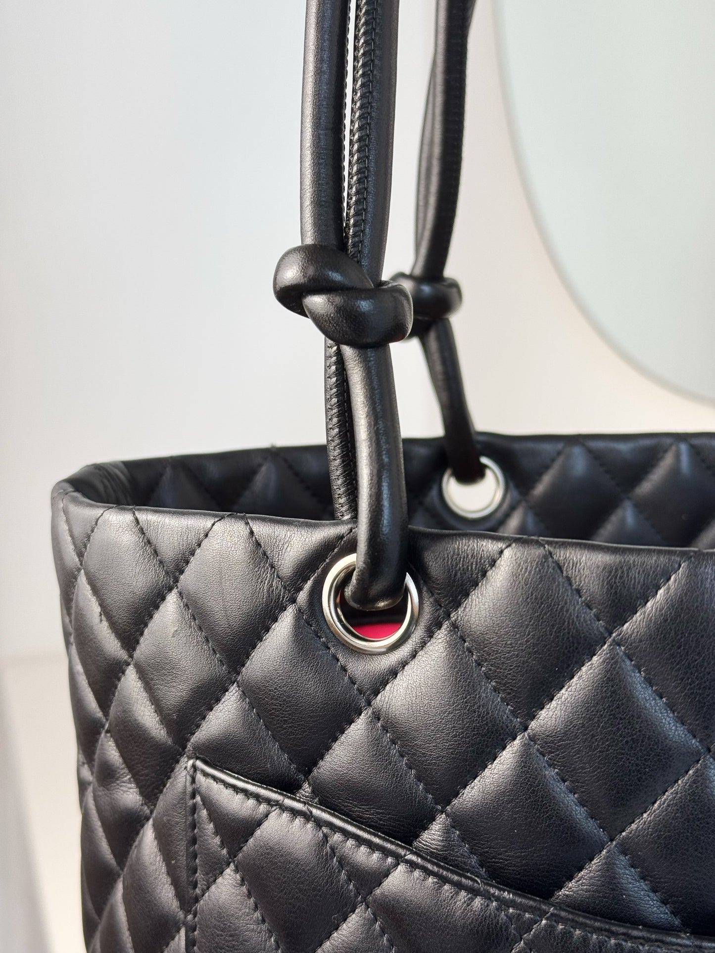 Chanel Vintage Cambon Tote Shoulder Bag
