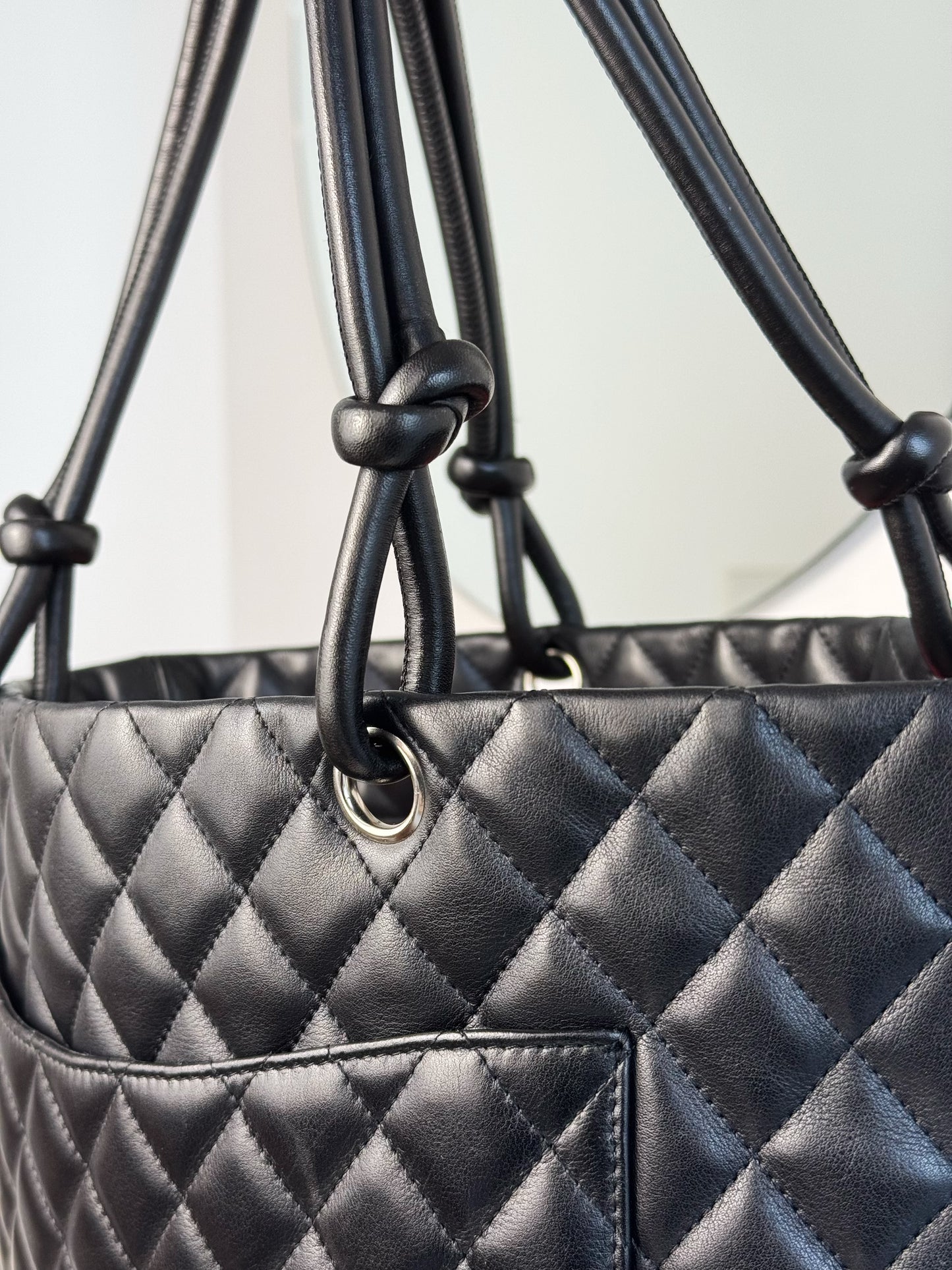 Chanel Vintage Cambon Tote Shoulder Bag