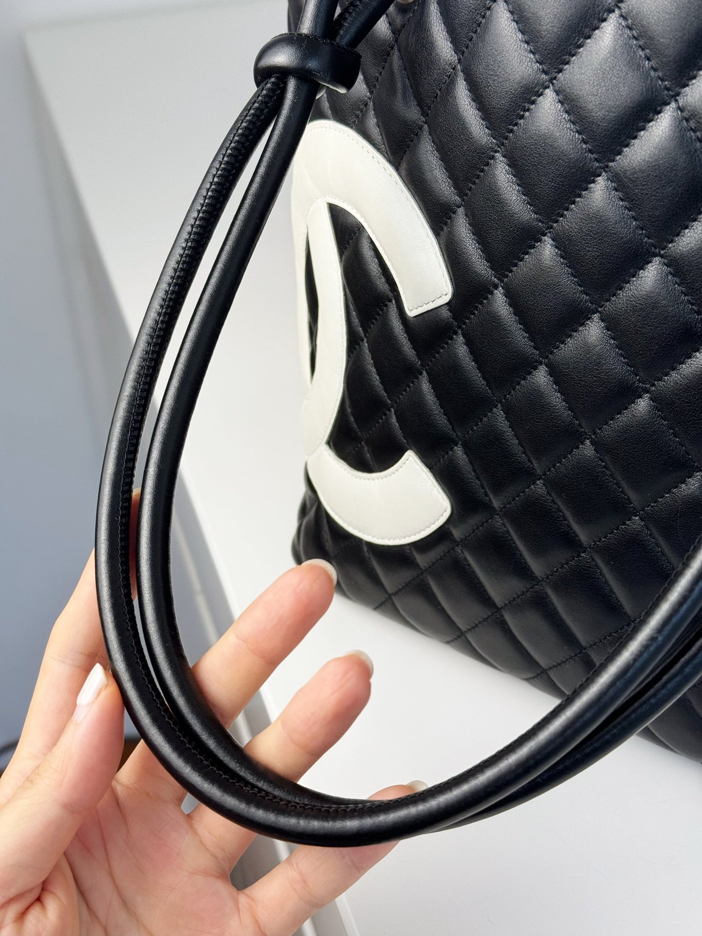 Chanel Vintage Cambon Tote Shoulder Bag