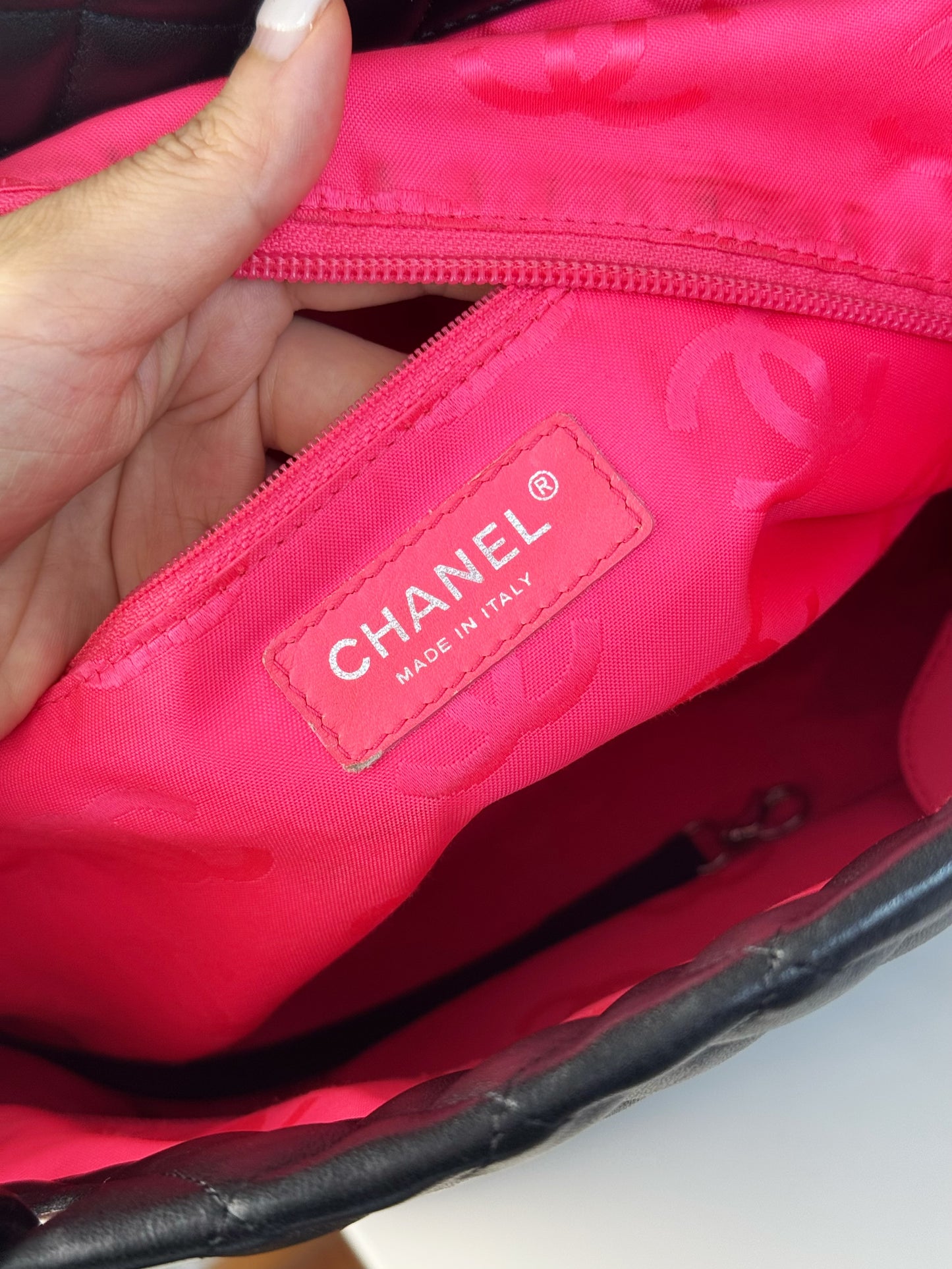 Chanel Vintage Cambon Tote Shoulder Bag