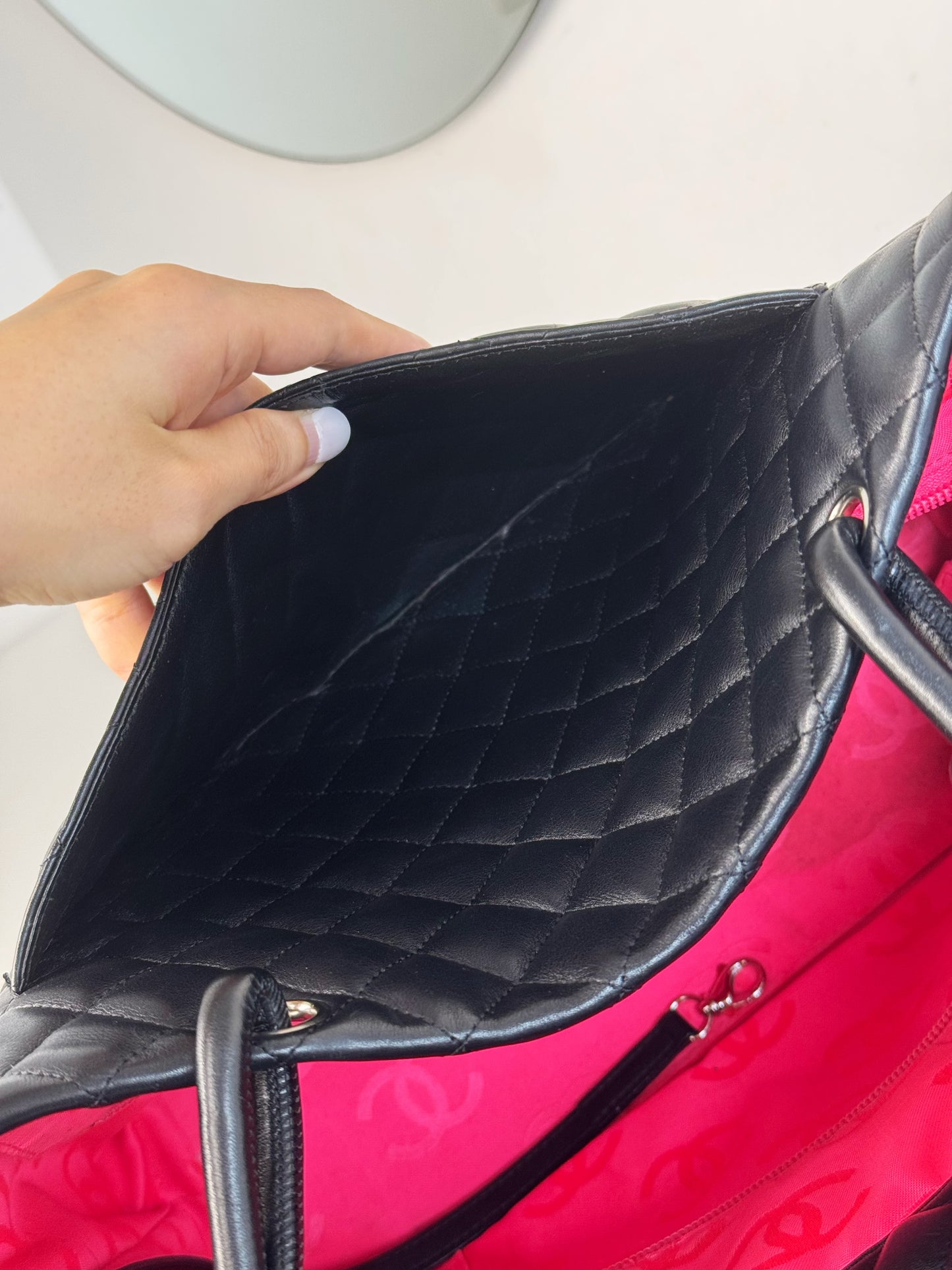 Chanel Vintage Cambon Tote Shoulder Bag
