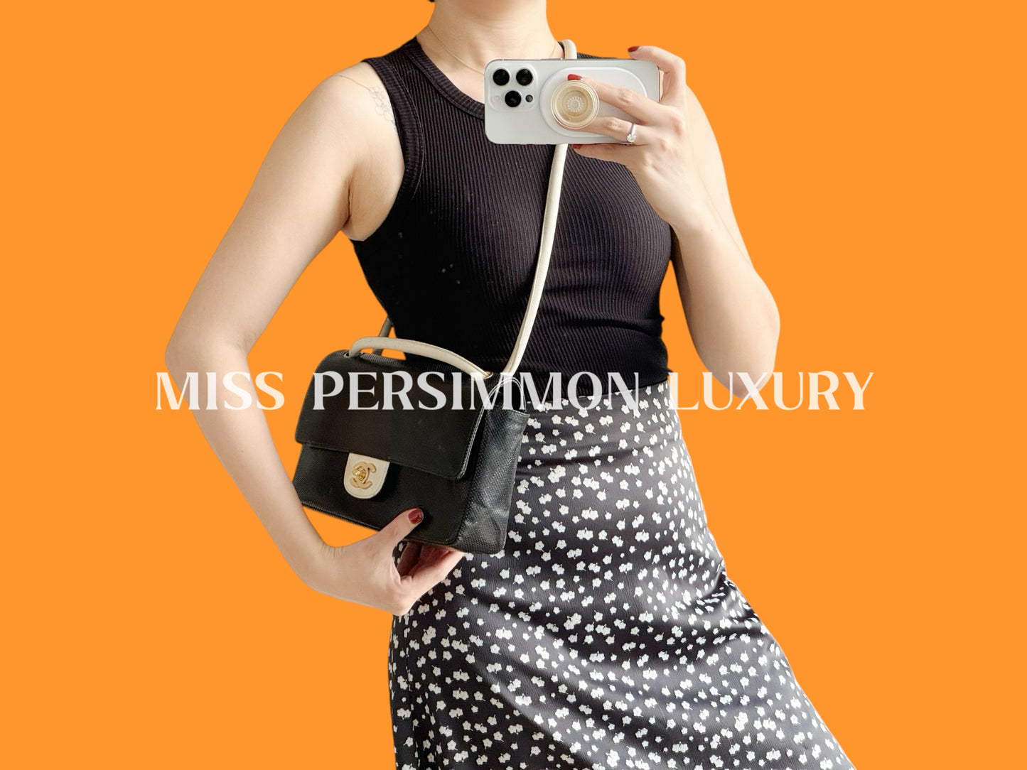 Chanel Vintage Punch Leather Flap 25 Shoulder Crossbody Bag