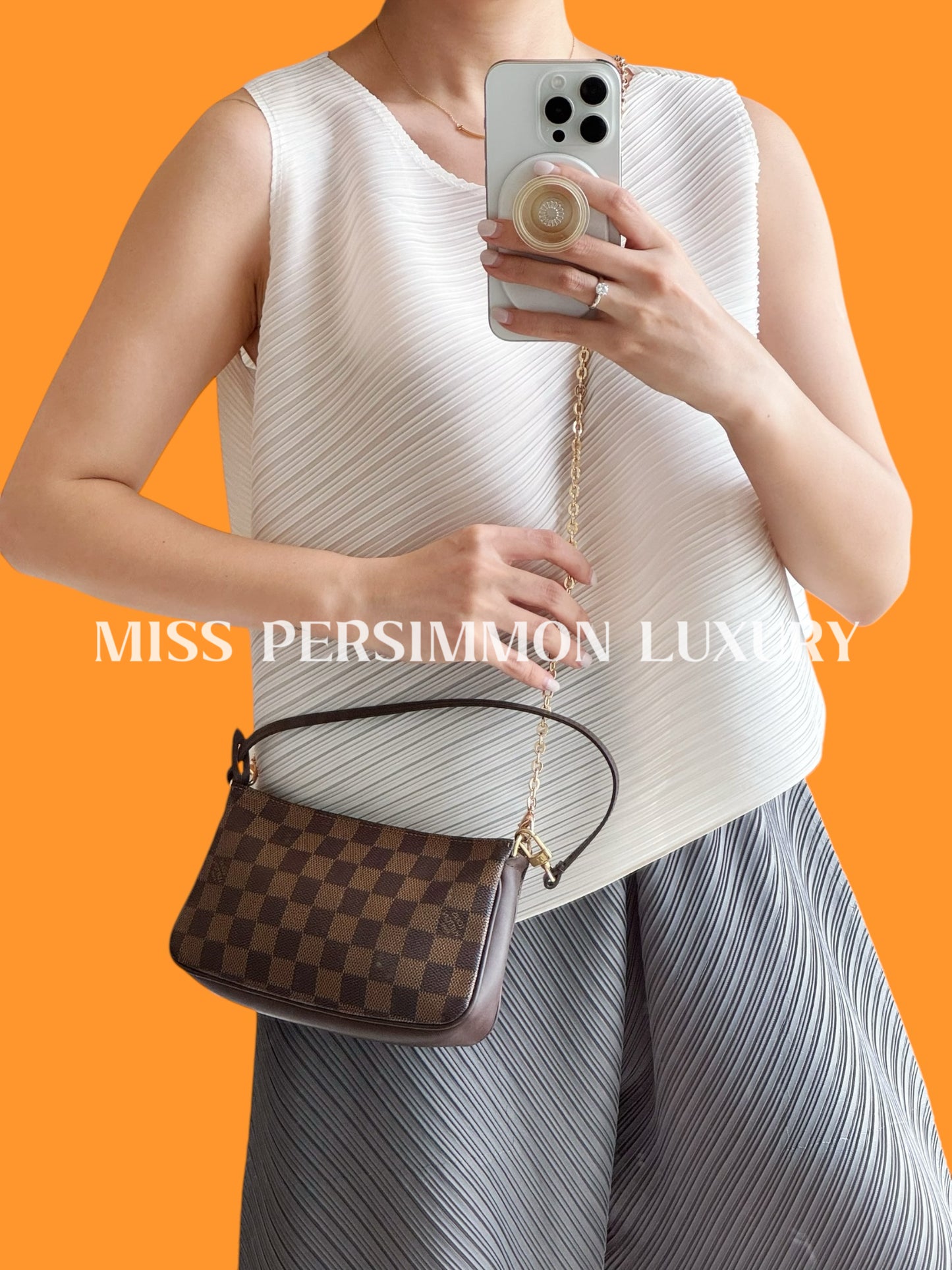 Louis Vuitton Vintage Damier Navona Shoulder Crossbody Bag
