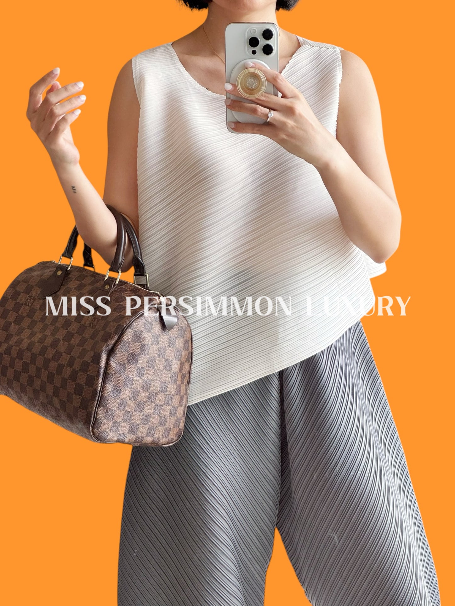 Louis Vuitton Vintage Damier Speedy 30 Handbag Crossbody Bag