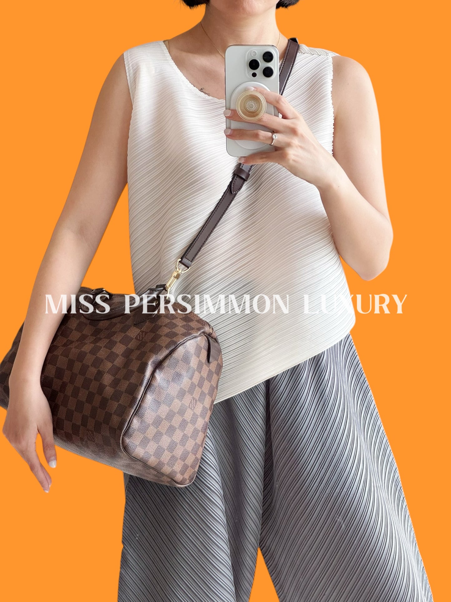 Louis Vuitton Vintage Damier Speedy 30 Handbag Crossbody Bag