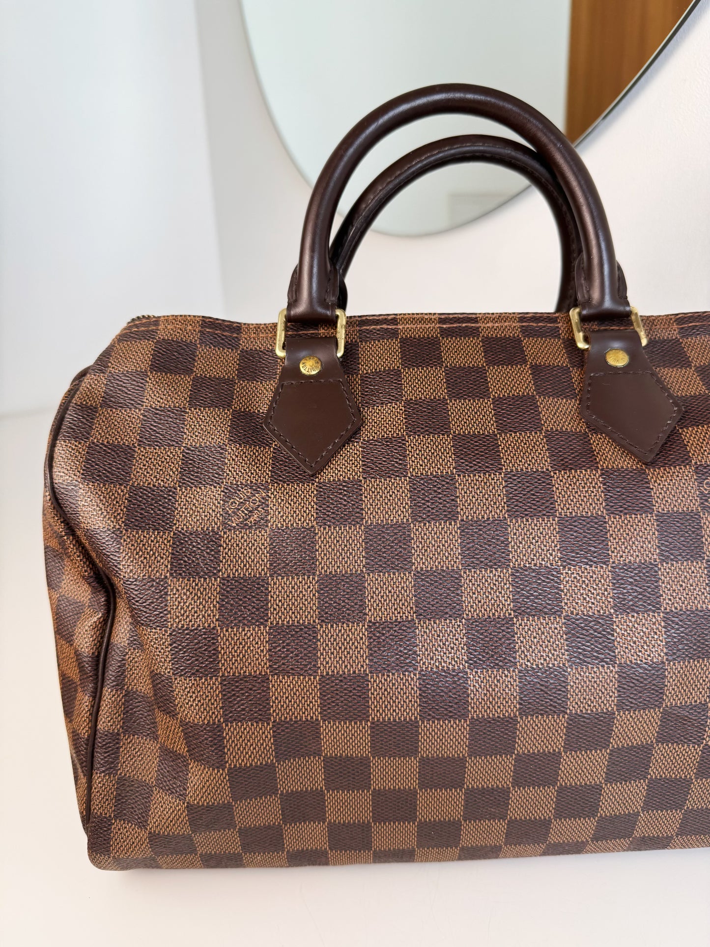 Louis Vuitton Vintage Damier Speedy 30 Handbag Crossbody Bag