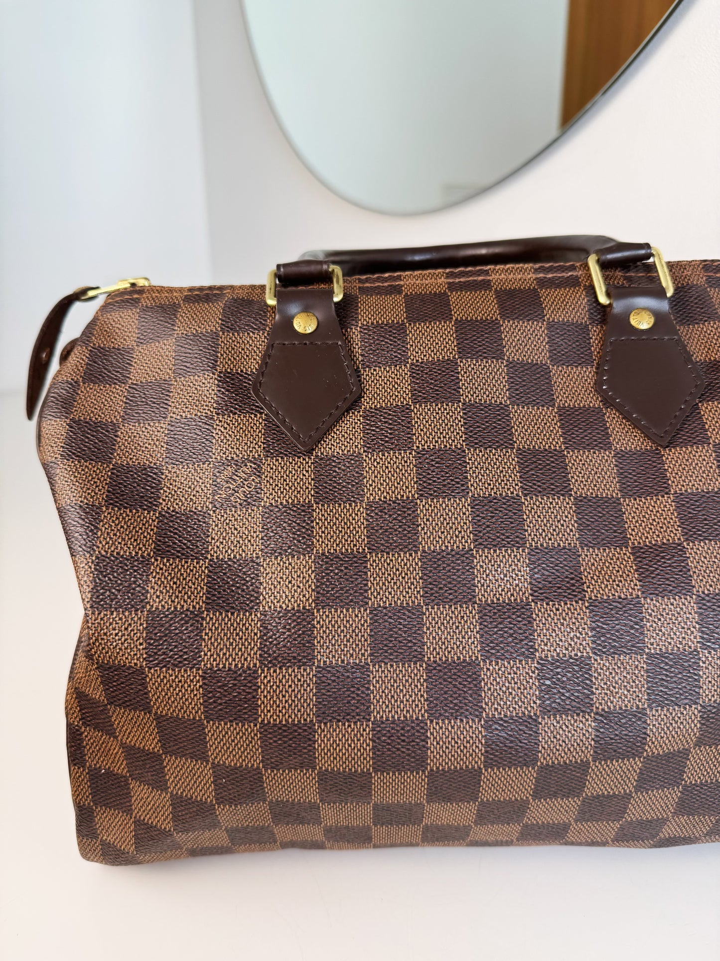 Louis Vuitton Vintage Damier Speedy 30 Handbag Crossbody Bag