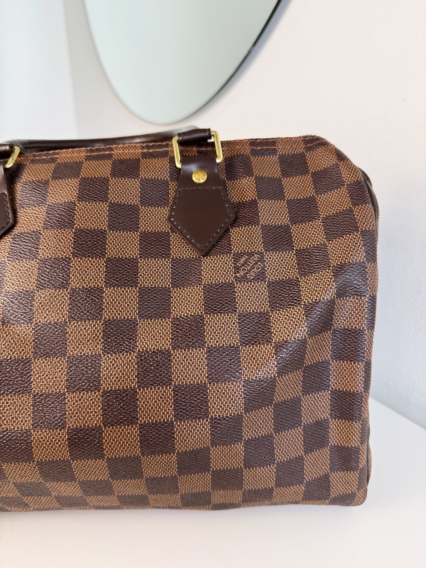 Louis Vuitton Vintage Damier Speedy 30 Handbag Crossbody Bag