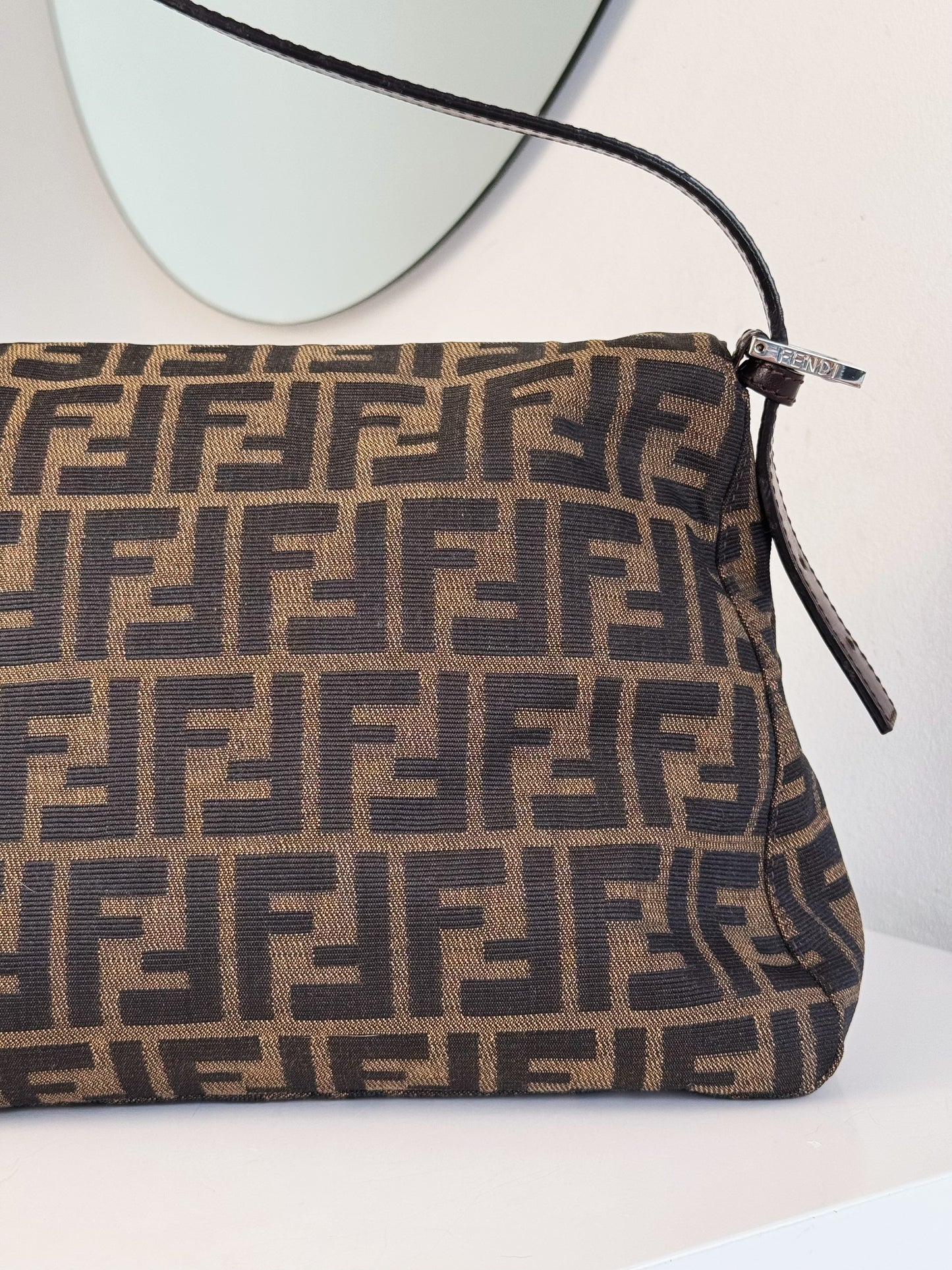 Fendi Vintage Zucca Mamma Baguette Shoulder Bag