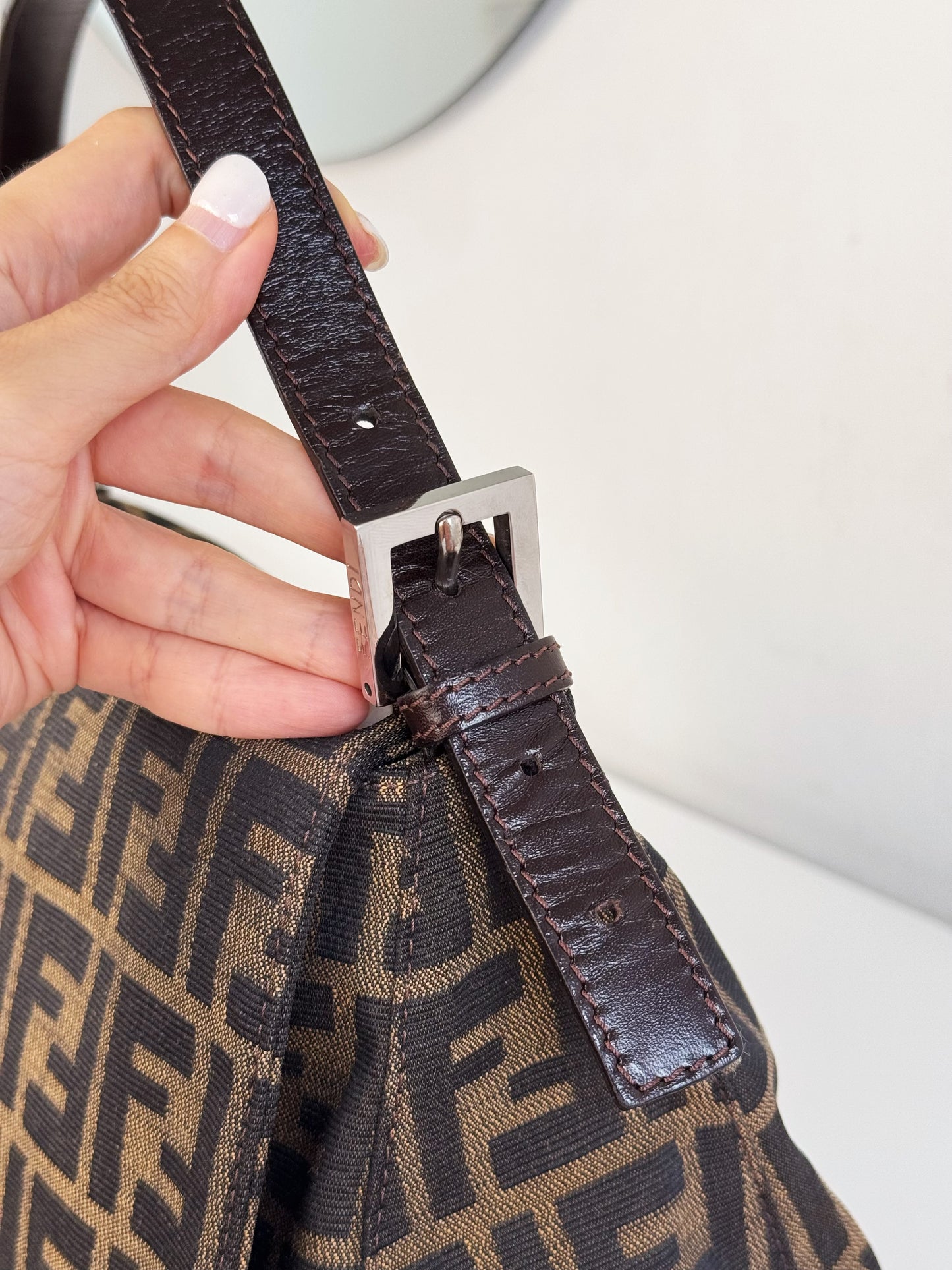 Fendi Vintage Zucca Mamma Baguette Shoulder Bag