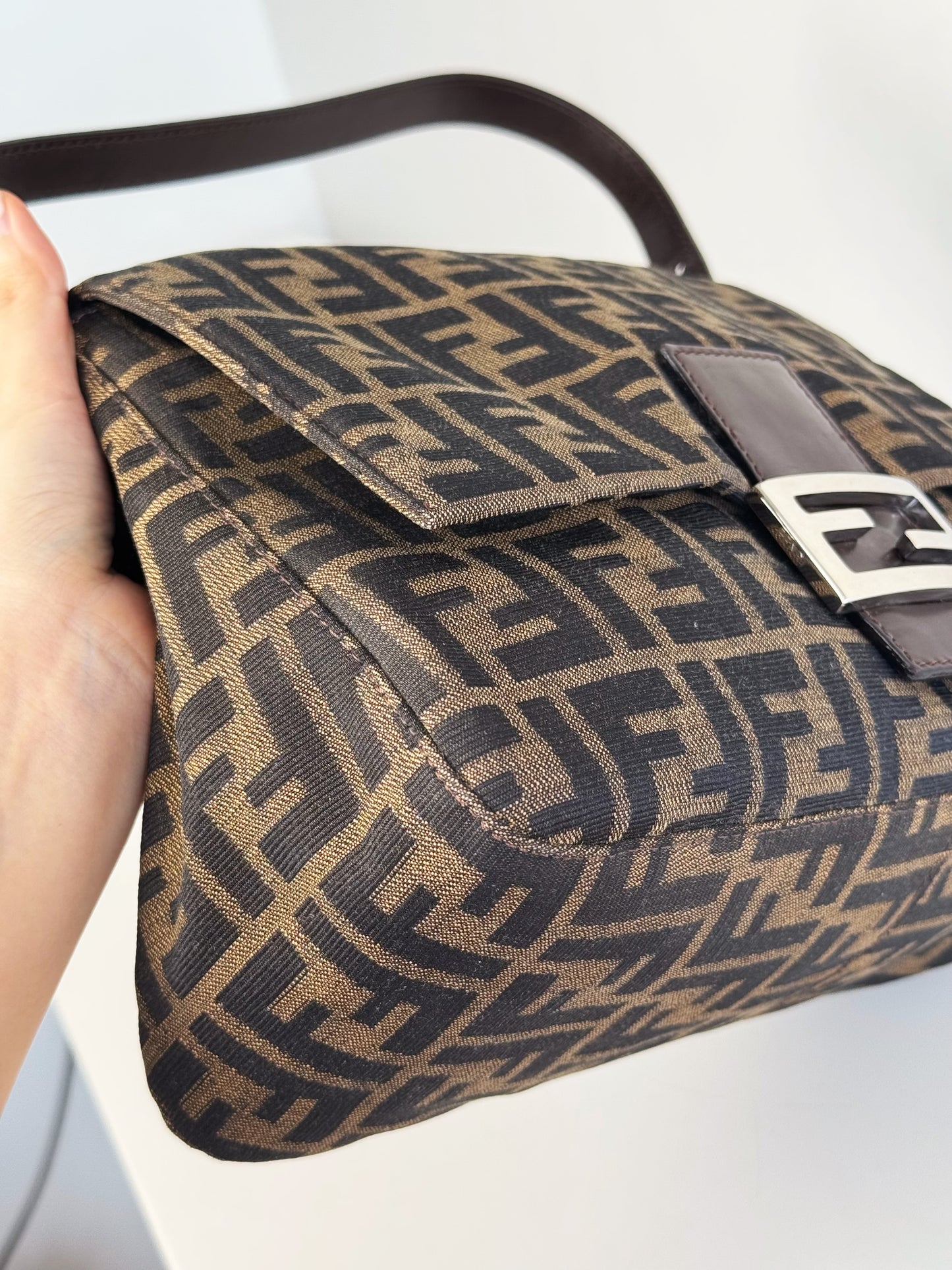 Fendi Vintage Zucca Mamma Baguette Shoulder Bag