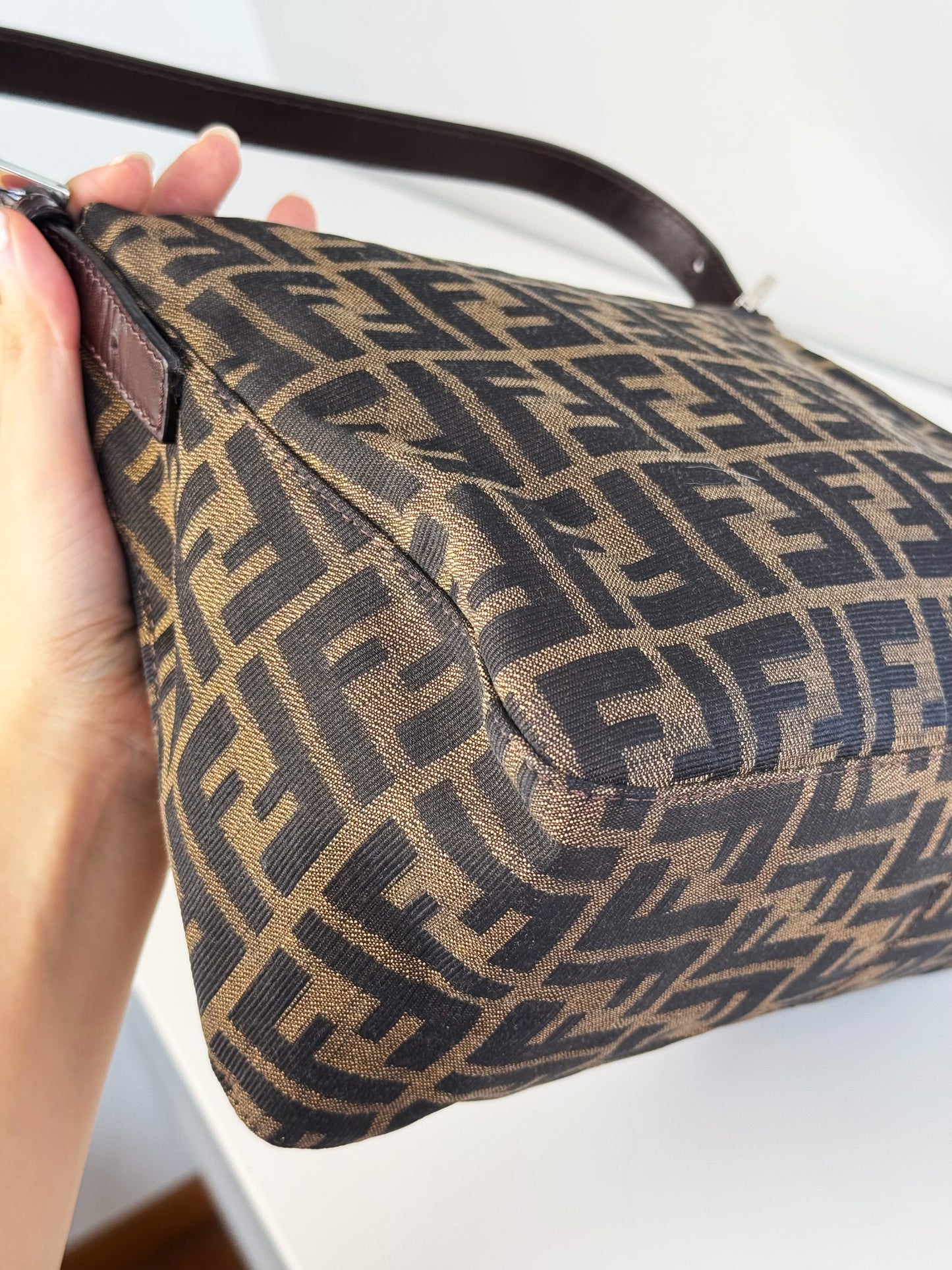 Fendi Vintage Zucca Mamma Baguette Shoulder Bag