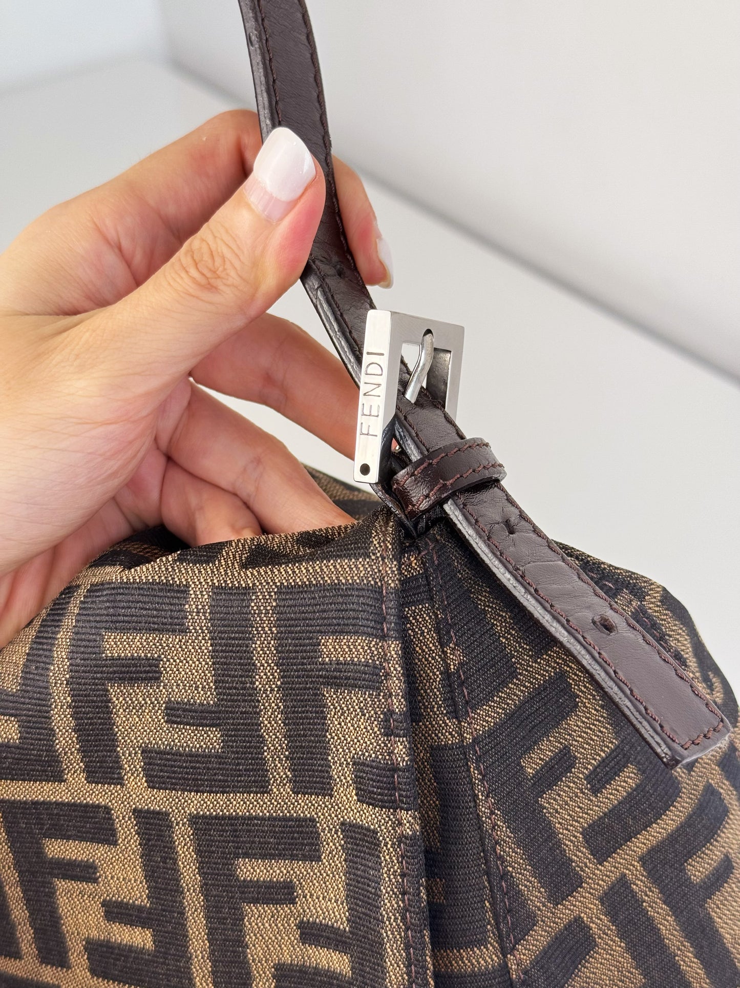 Fendi Vintage Zucca Mamma Baguette Shoulder Bag